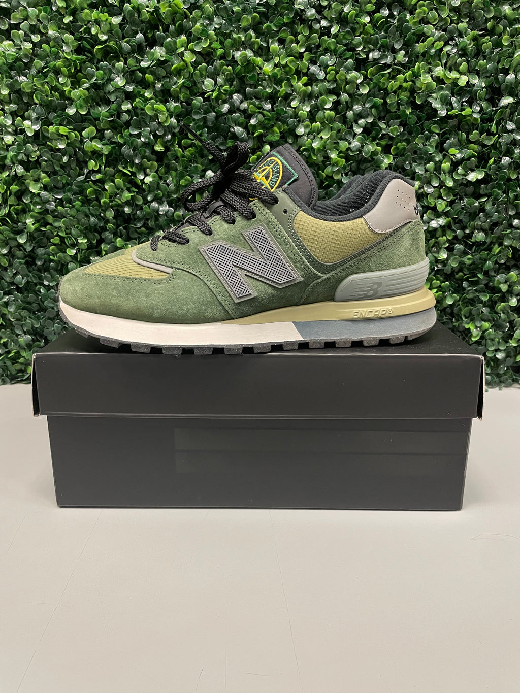 New Balance 574 Legacy "Stone Island Dark Green" Size 9.5 Preowned