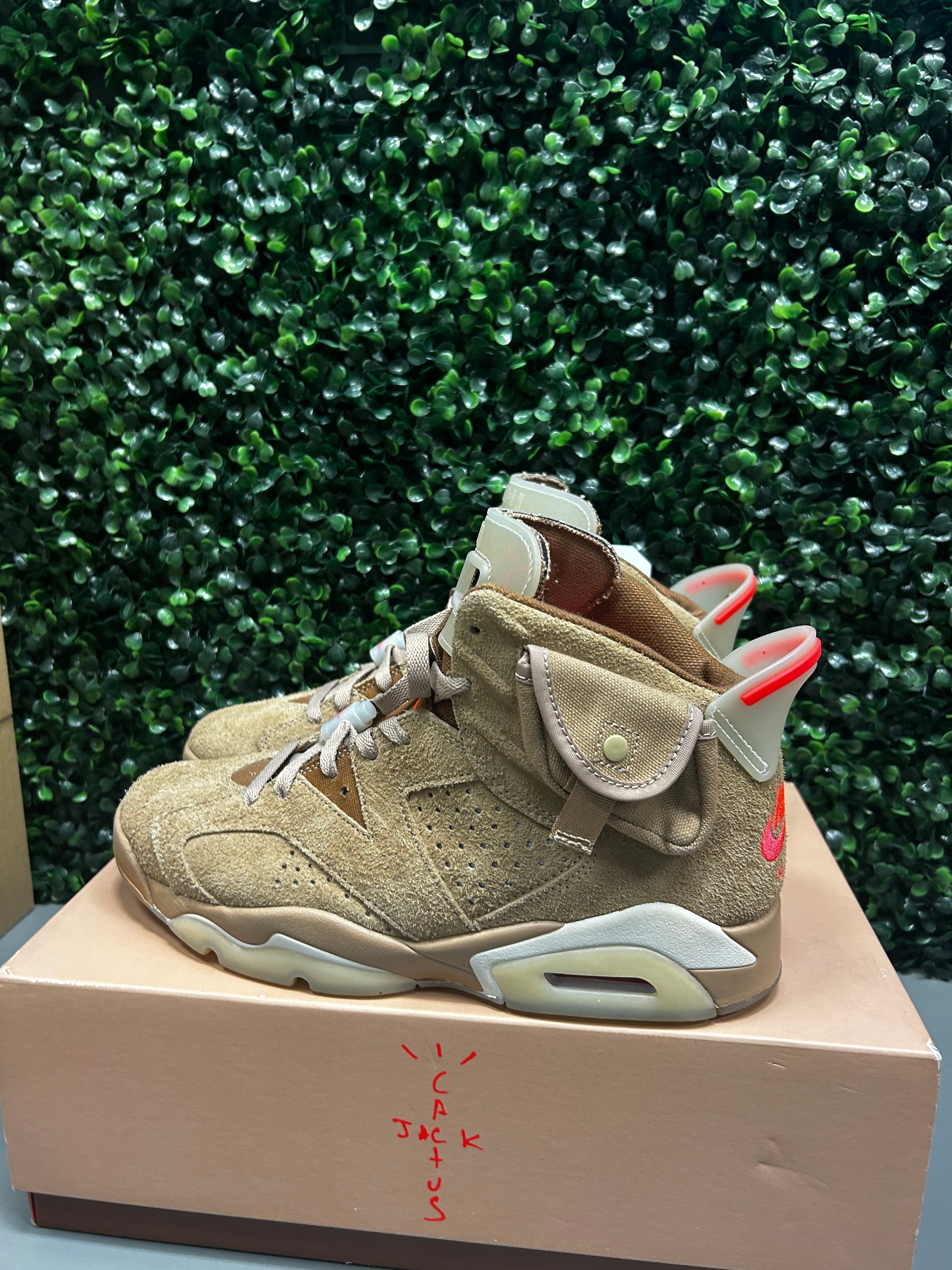 Jordan 6 Travis Scott Khaki Size 9 Preowned