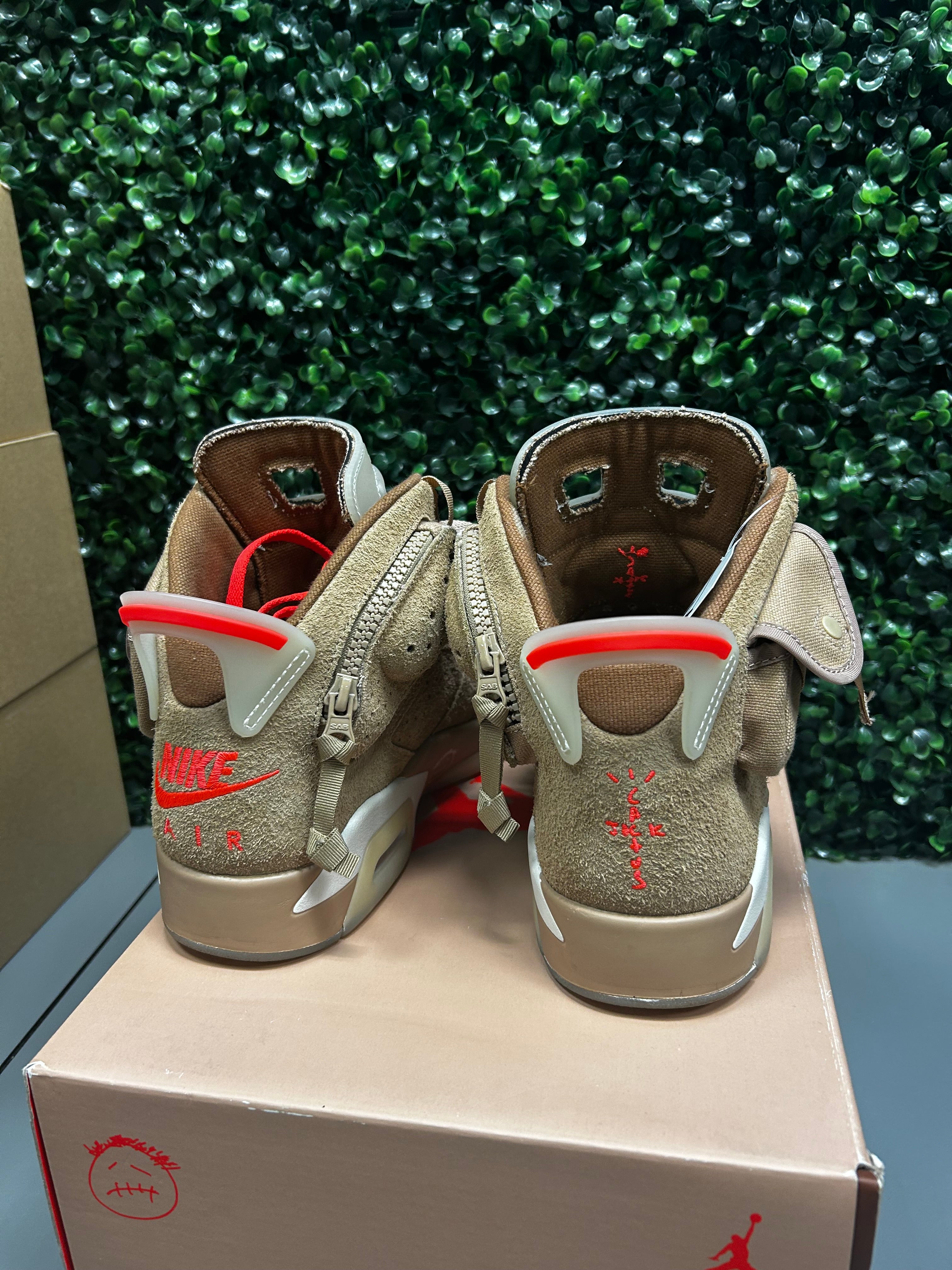 Jordan 6 Travis Scott Khaki Size 9 Preowned