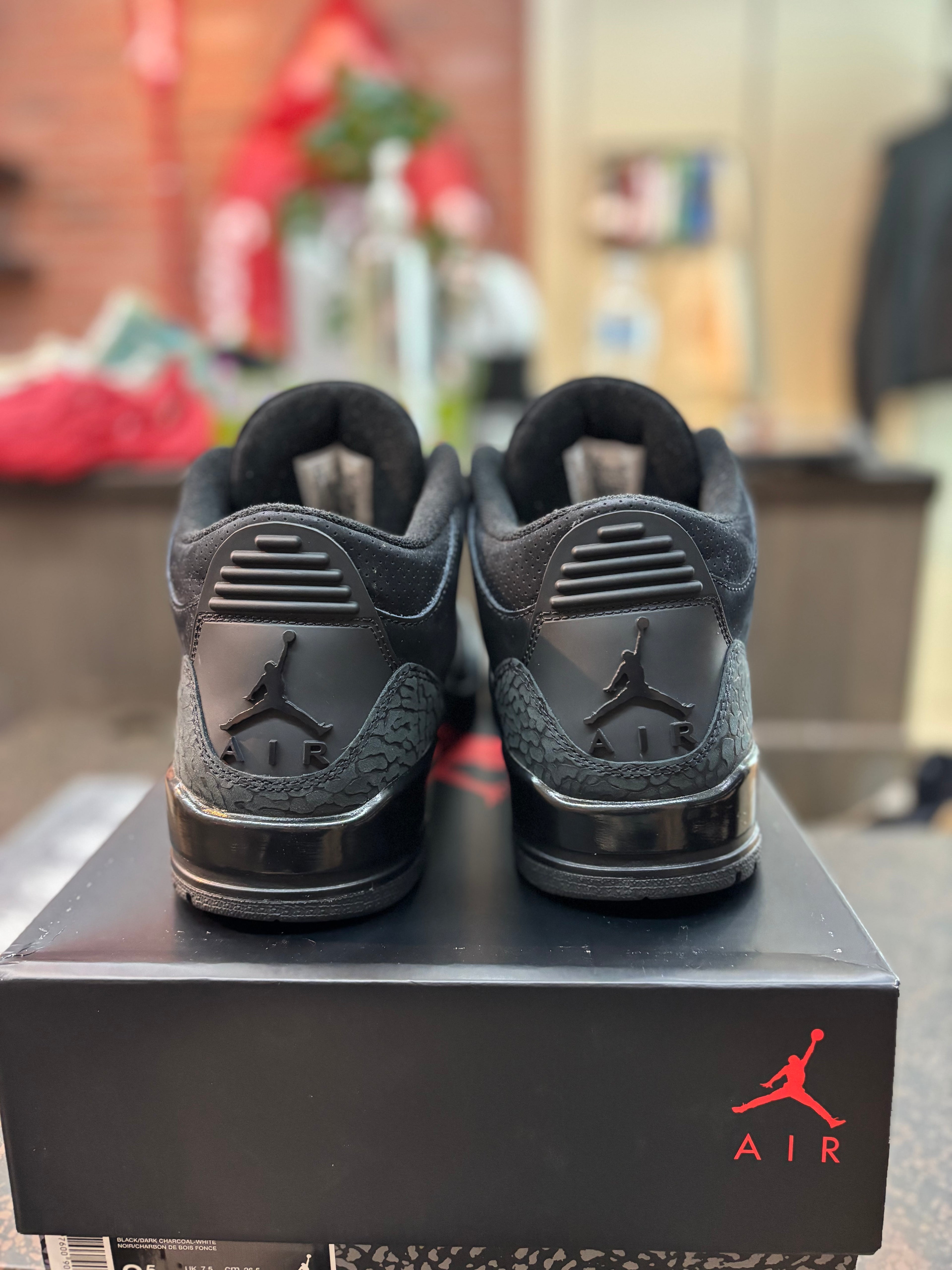 Jordan 3 "Black Cat" Size 8.5 Preowned
