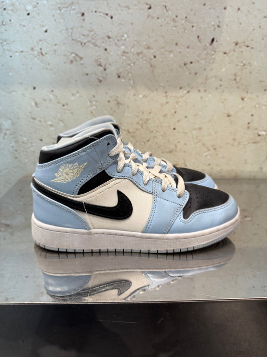 Jordan 1 Mid "Ice Blue" Size 3.5y Preowned