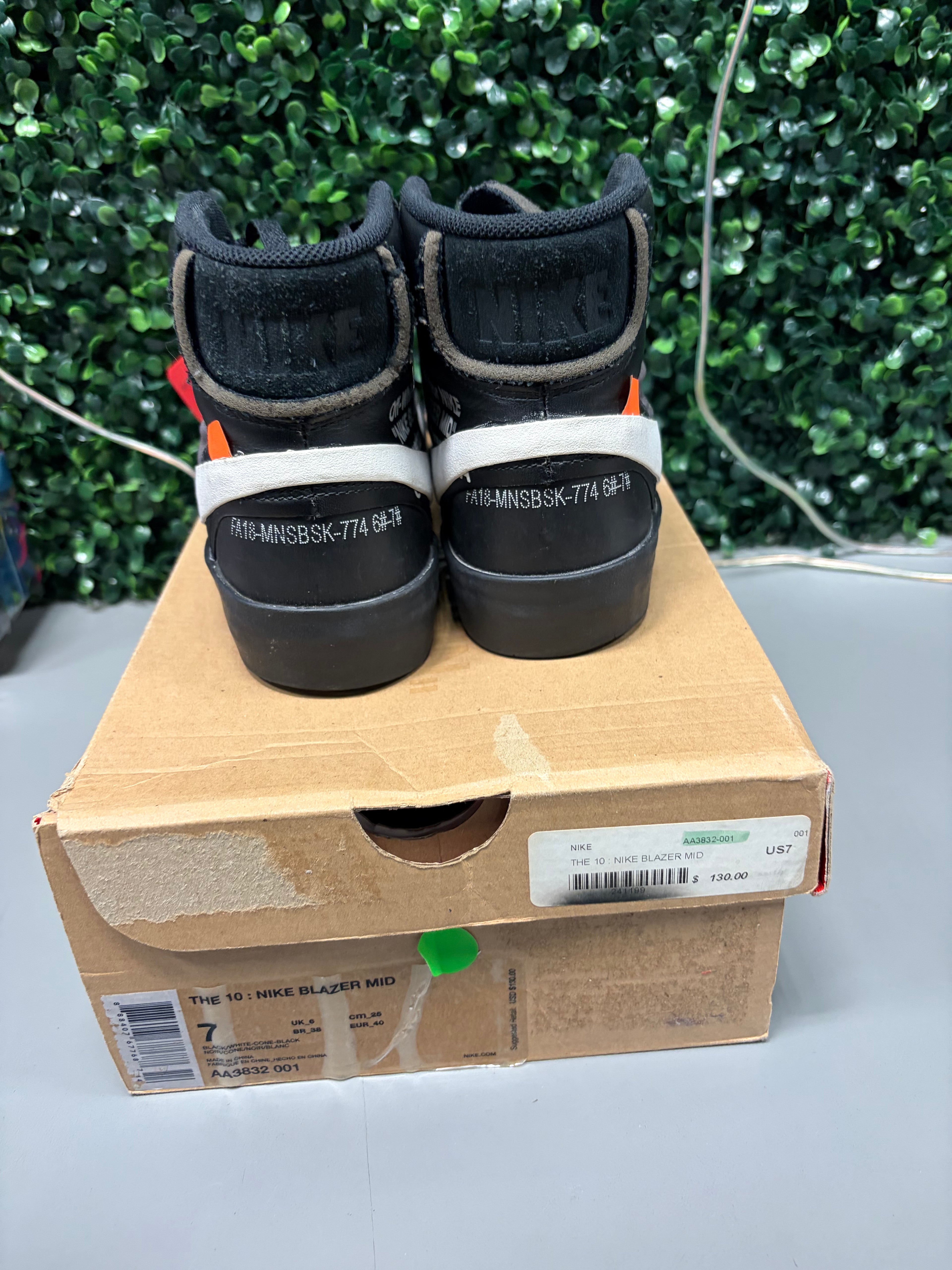 Nike Blazer Mid Off-White "Grim Reaper" Size 7 Preowned