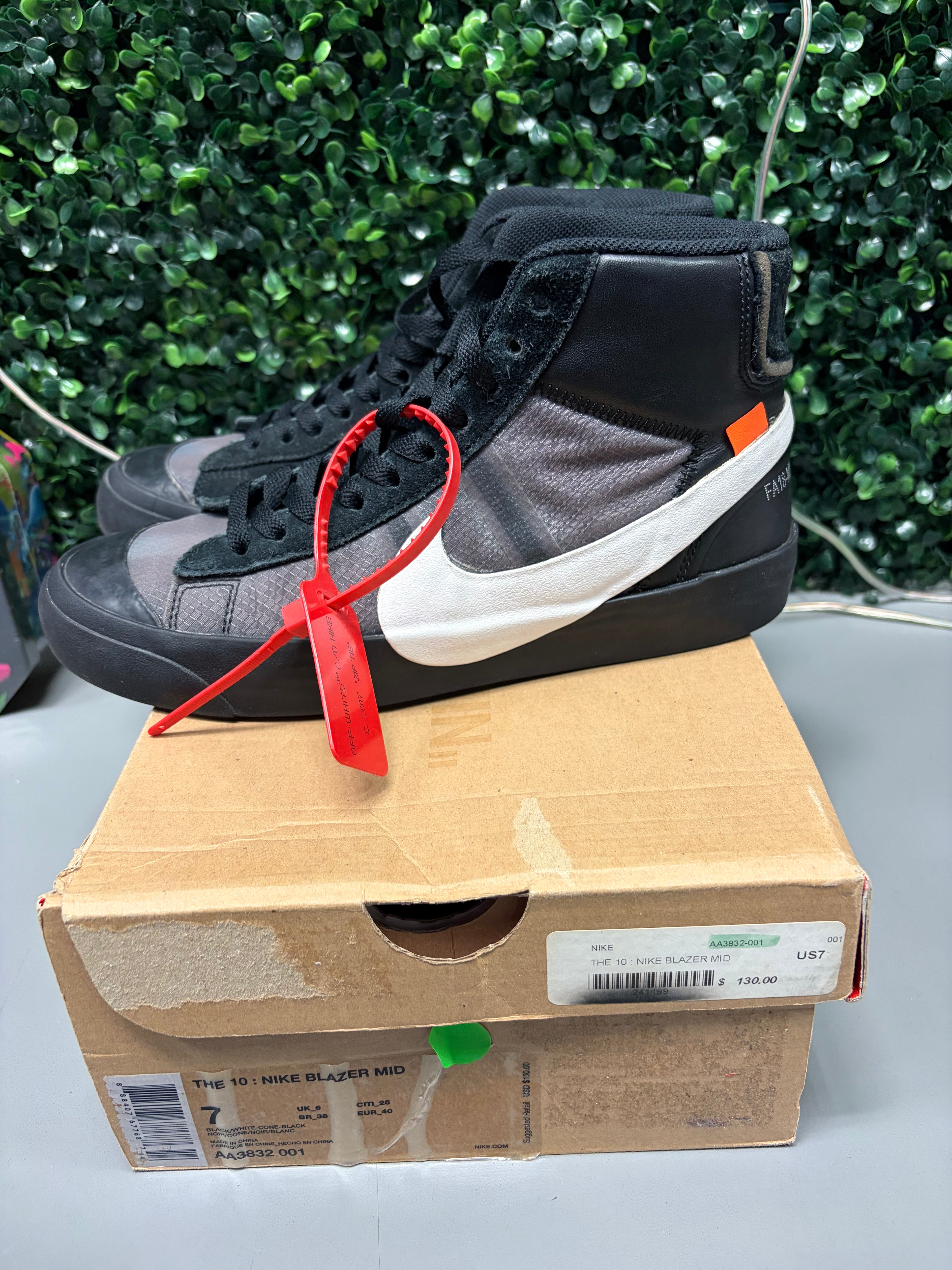 Nike Blazer Mid Off-White "Grim Reaper" Size 7 Preowned