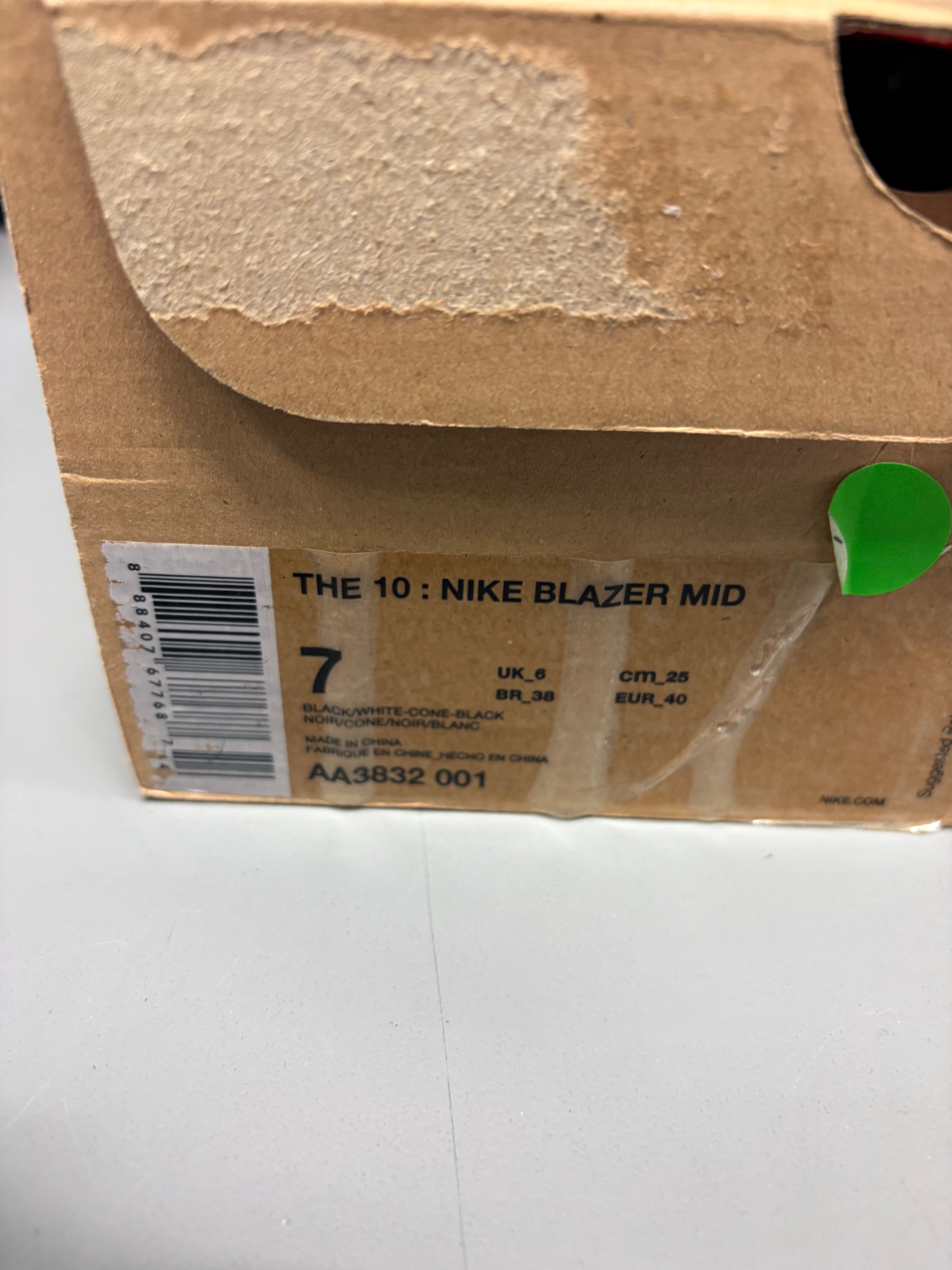 Nike Blazer Mid Off-White "Grim Reaper" Size 7 Preowned
