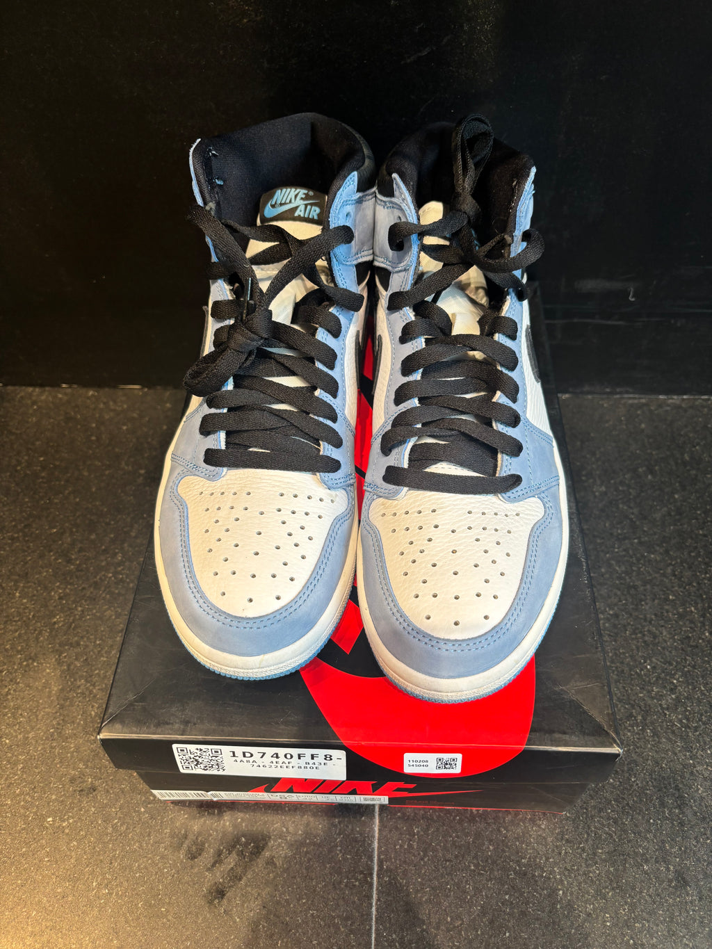 Jordan 1 High "University Blue" Preowned Size 8.5 with box
