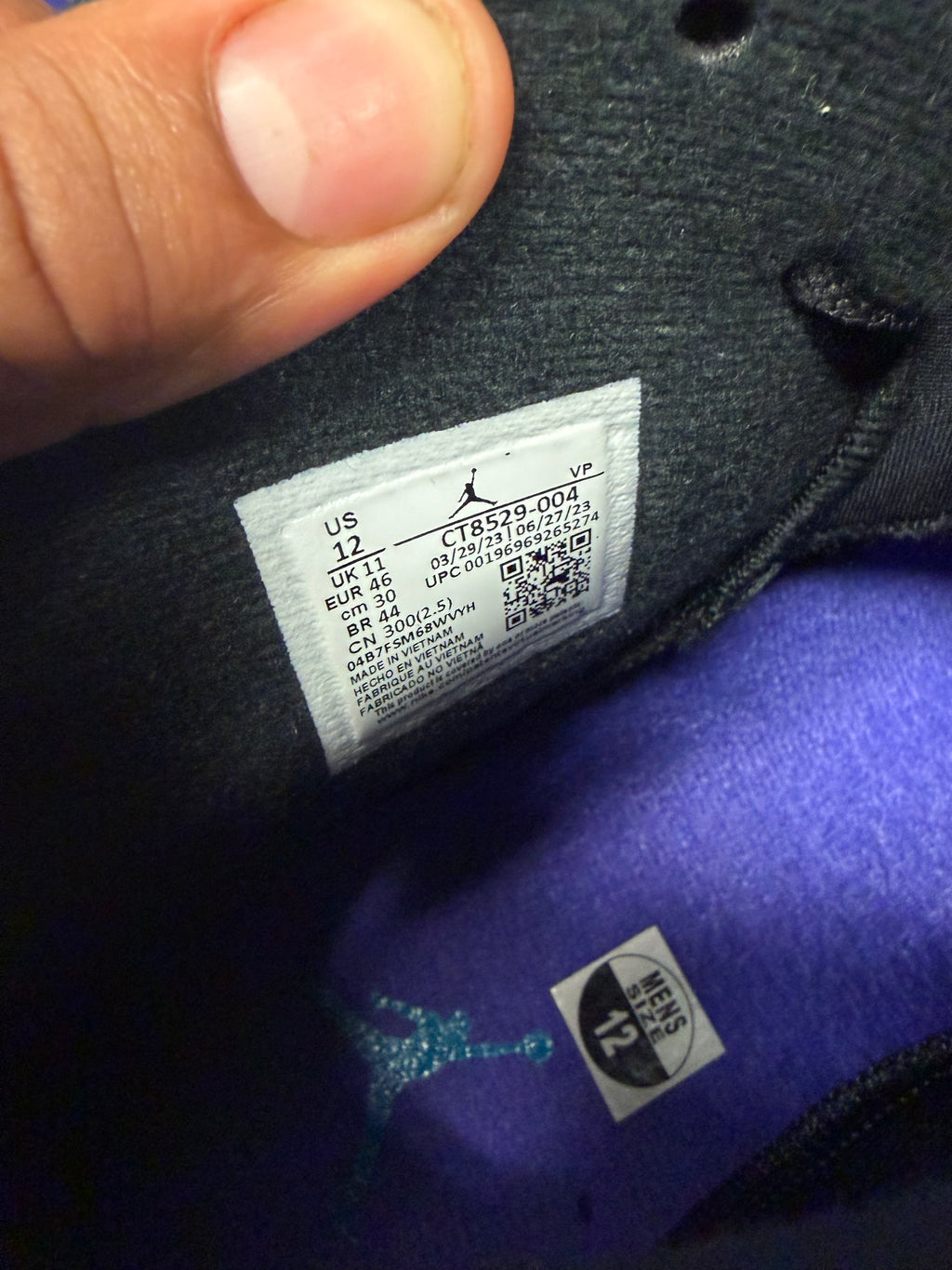Jordan 6 "Aqua" Size 12 Preowned