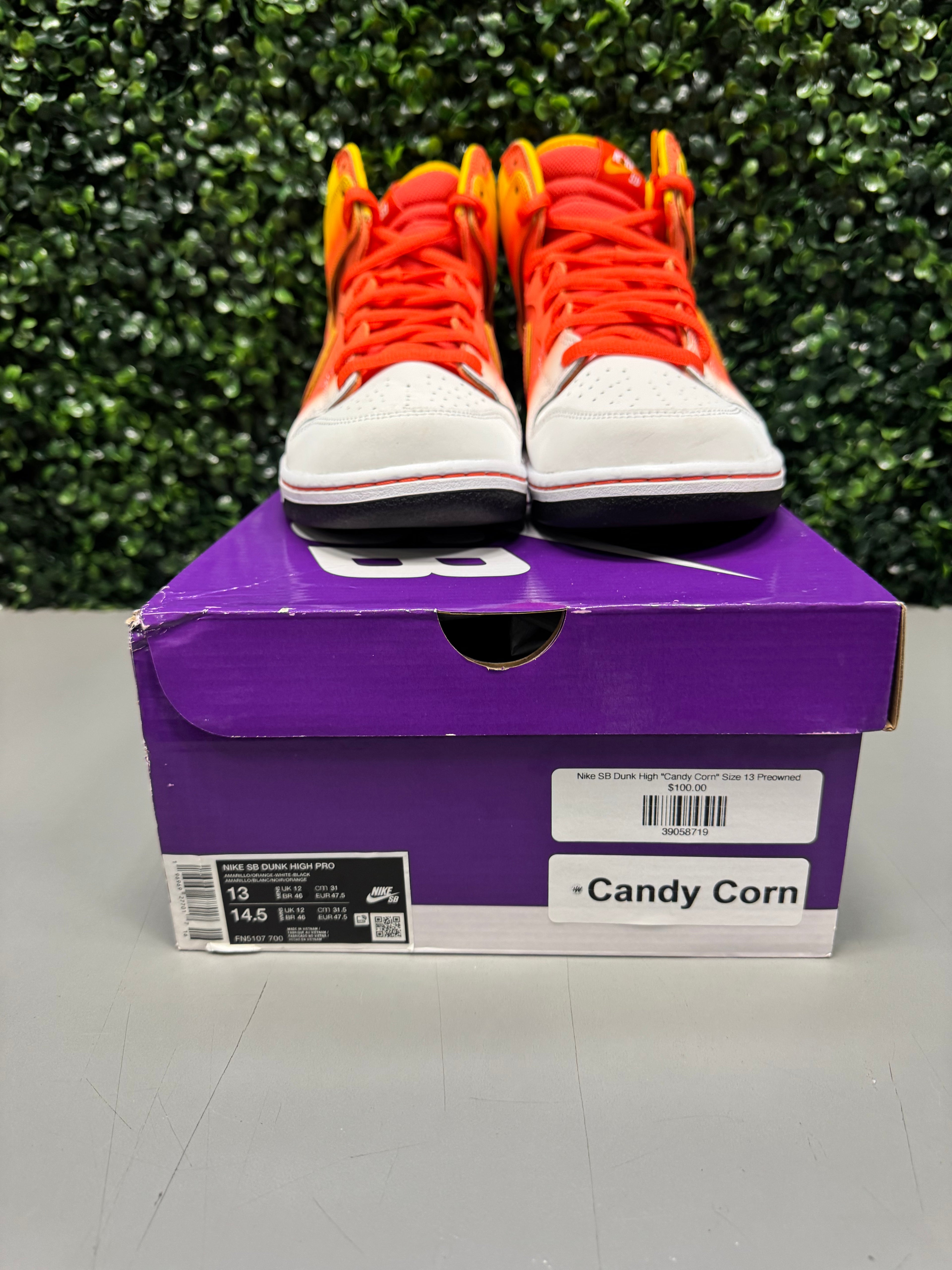 Nike SB Dunk High "Candy Corn" Size 13 Preowned