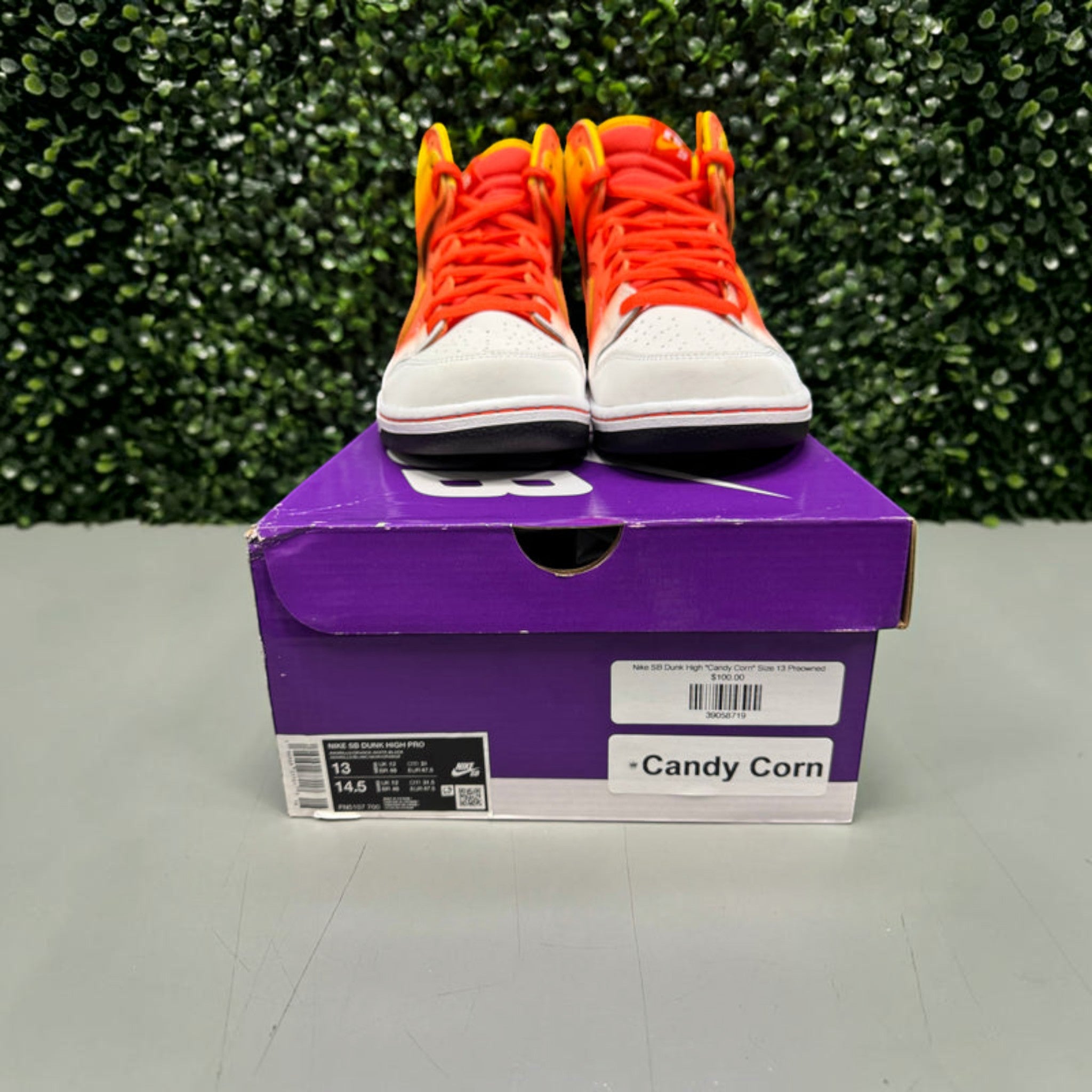 Nike SB Dunk High "Candy Corn" Size 13 Preowned