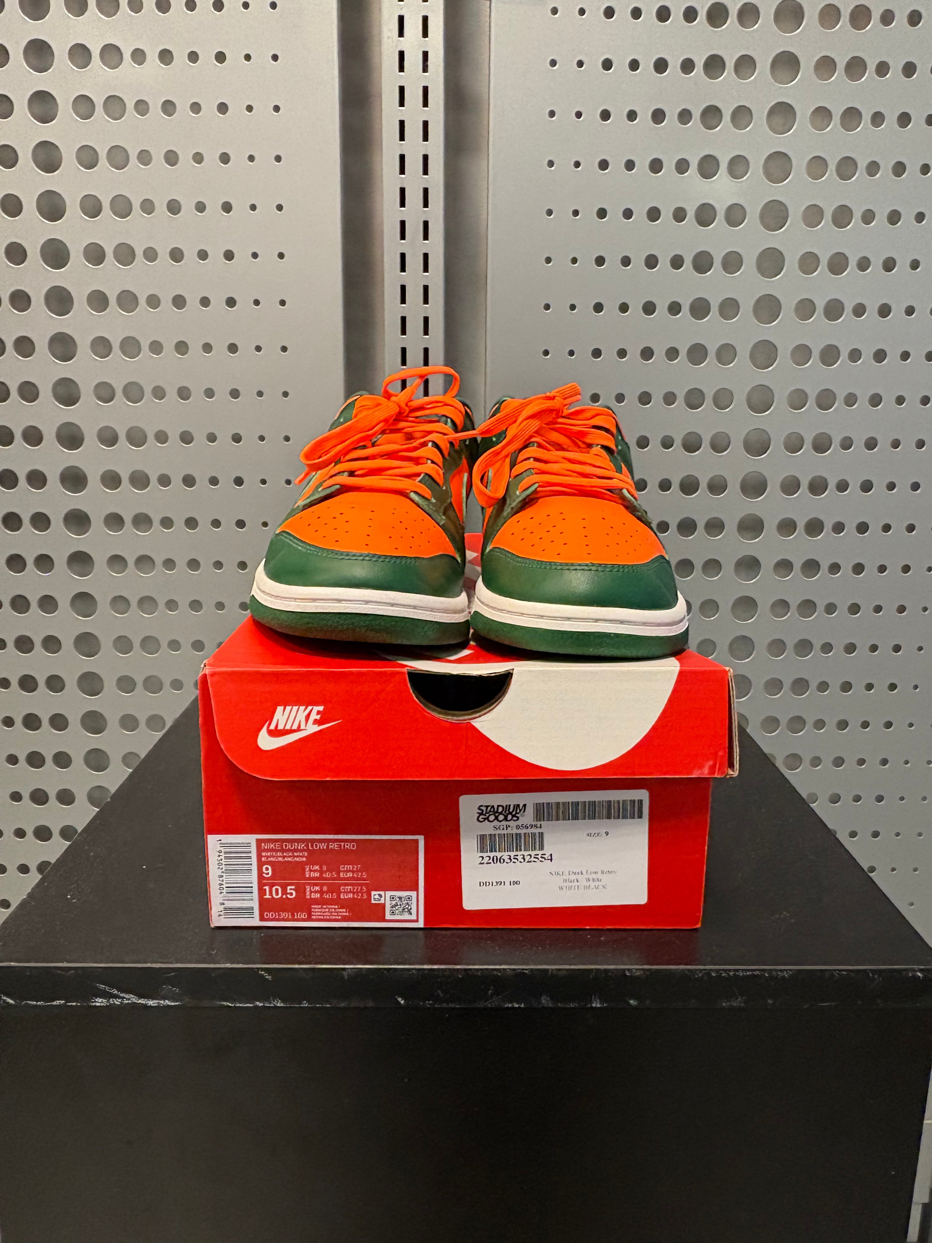 Nike Dunk Low "Miami Hurricanes" Preowned