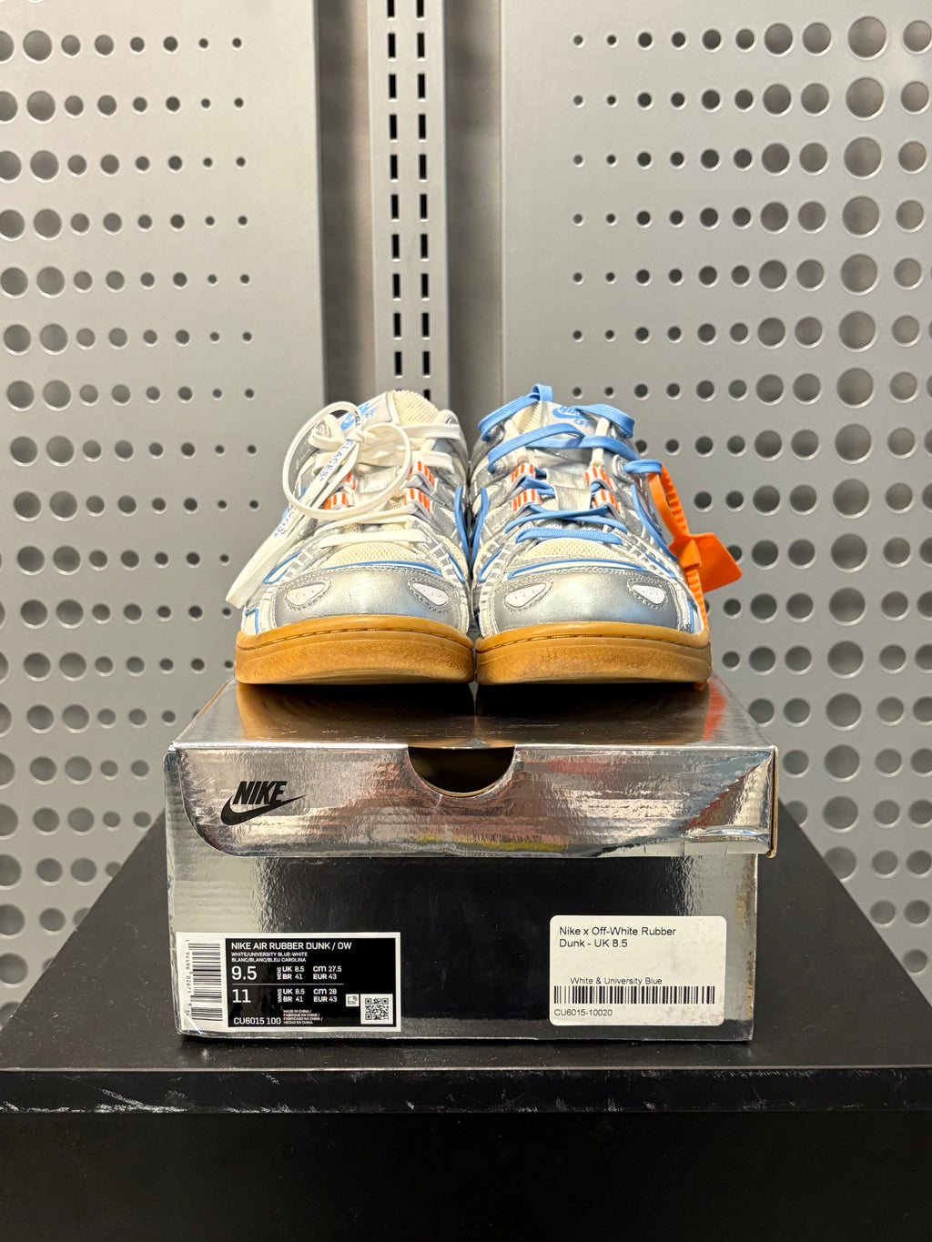 Off-White x Nike Air Rubber Dunk 'University Blue' Sz 9.5