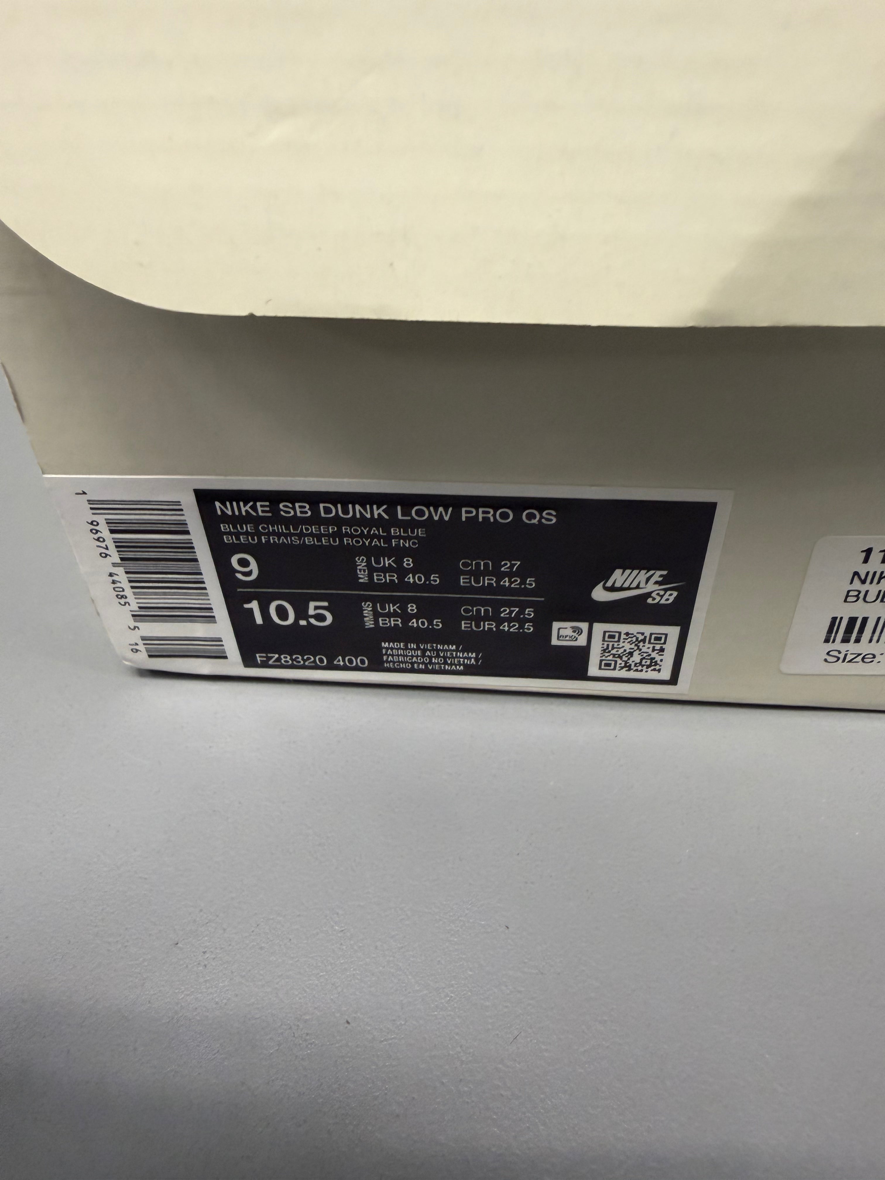 Nike SB Dunk Low "Bubbles" Size 9 Preowned