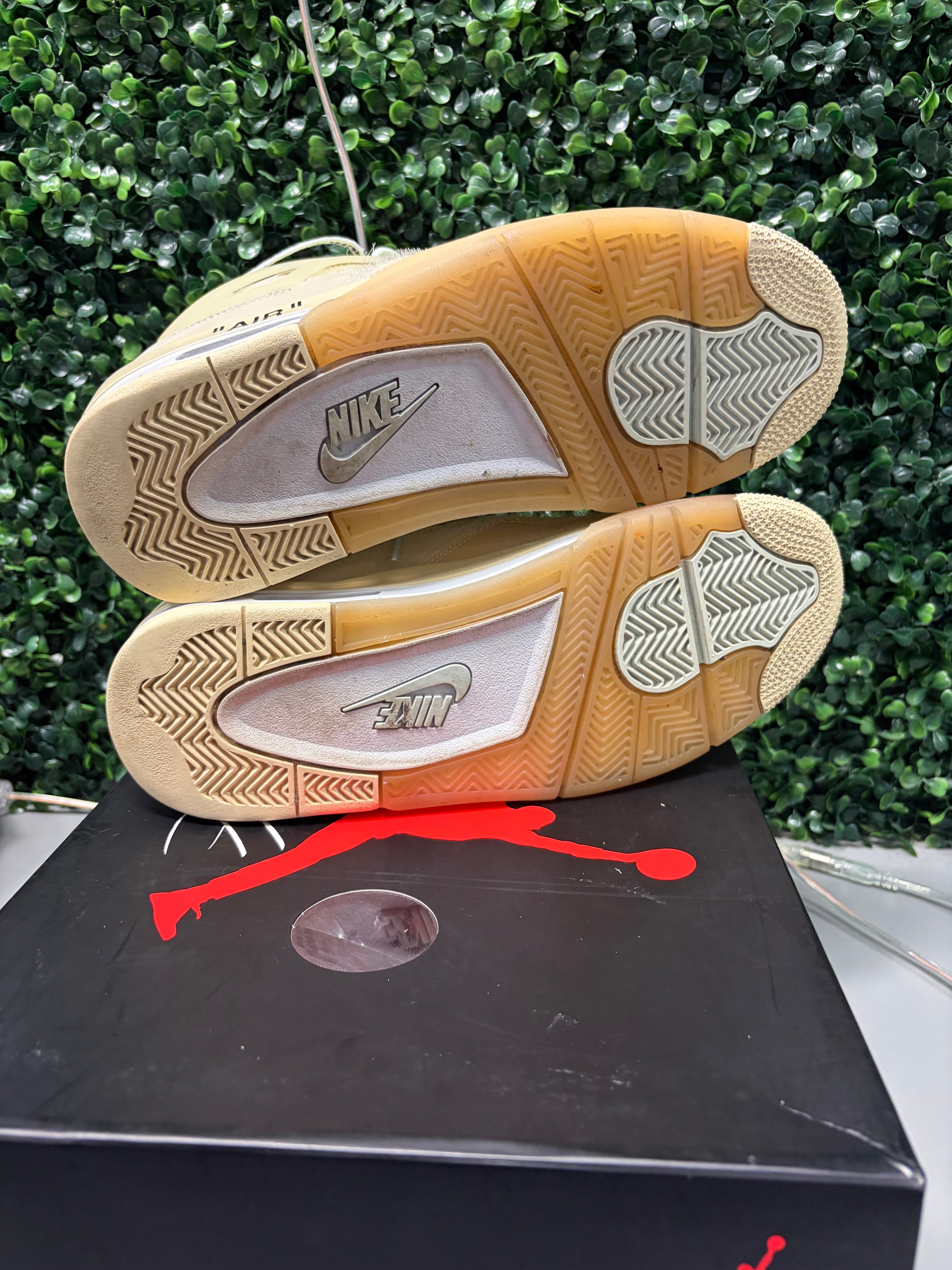 Jordan 4 Retro Off-White "Sail" Size 8.5M/10W Preowned