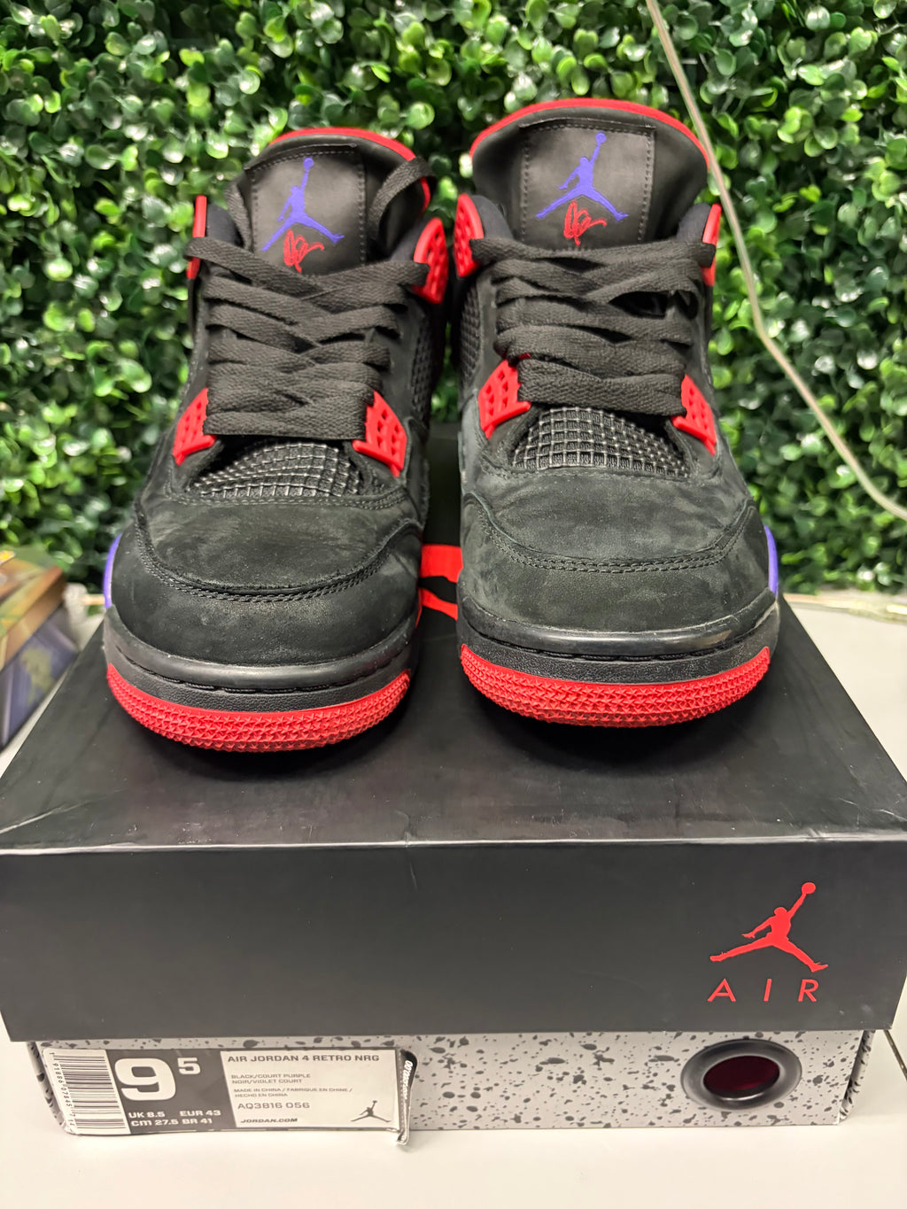 Jordan 4"Raptors Drake OVO (2019)" Size 9 Preowned