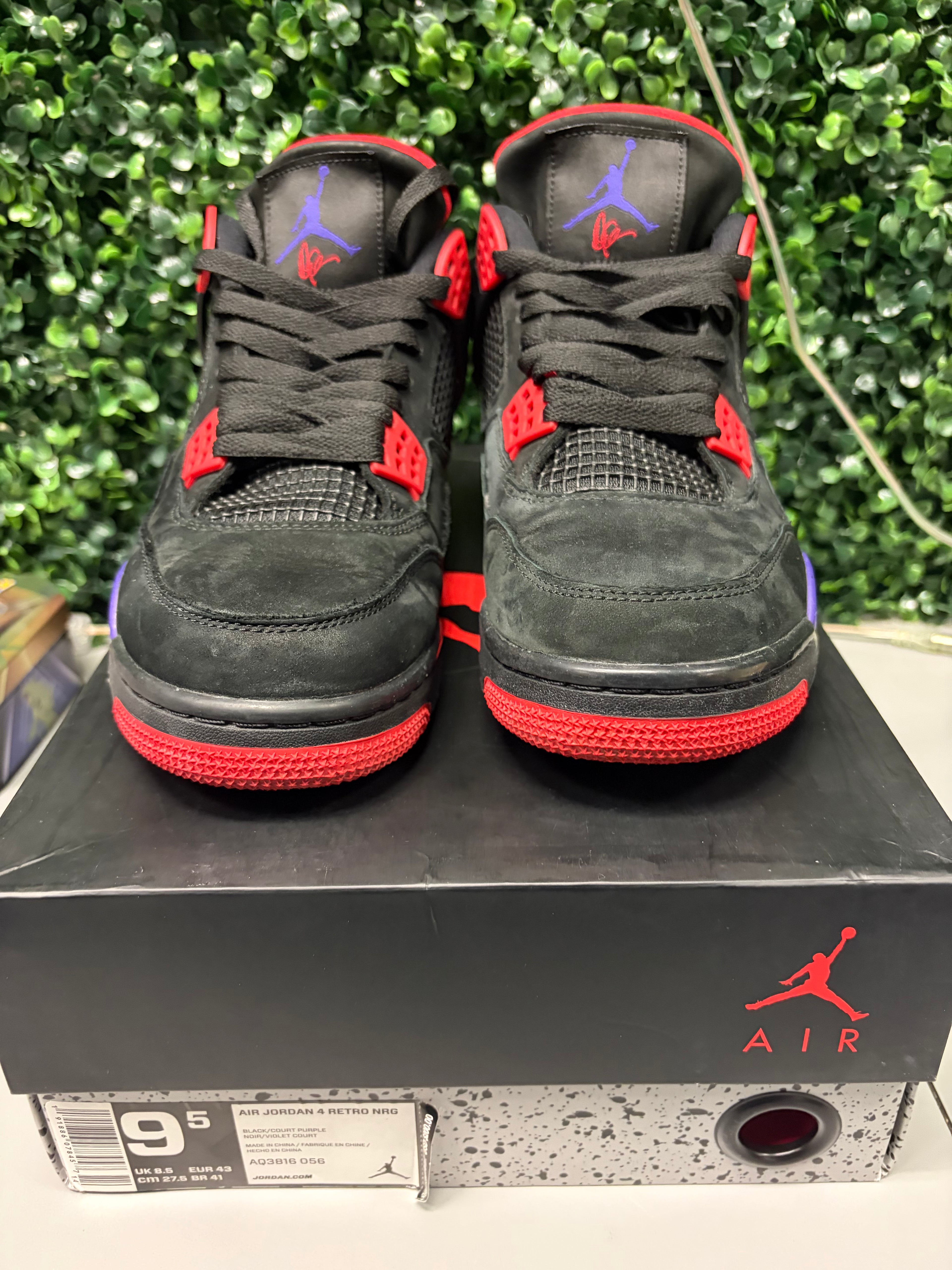 Jordan 4"Raptors Drake OVO (2019)" Size 9 Preowned
