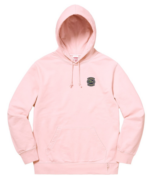 Supreme LACOSTE Hooded Sweatshirt Pink