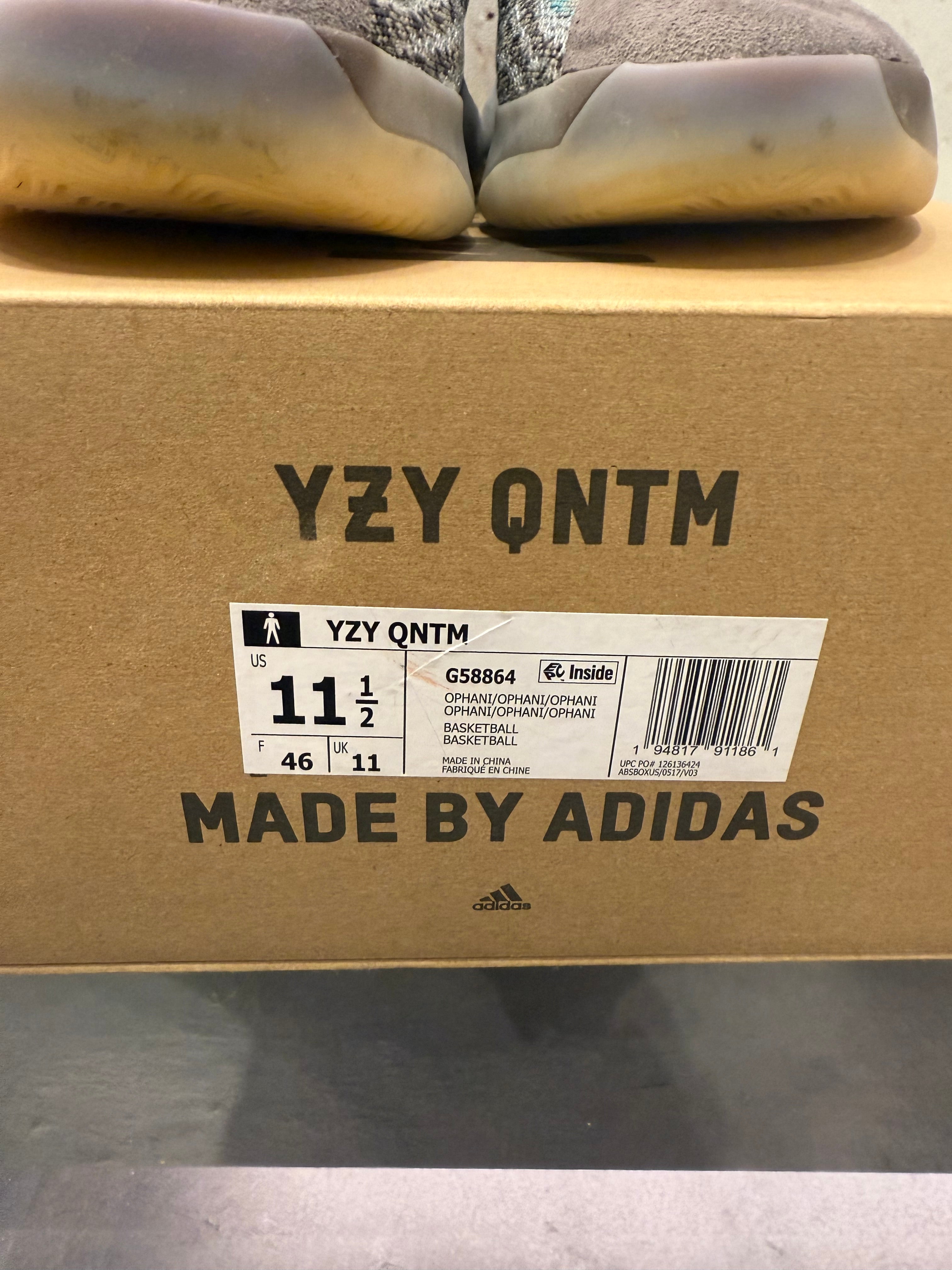 Yeezy QNTM "Teal Blue" Size 11.5 Preowned