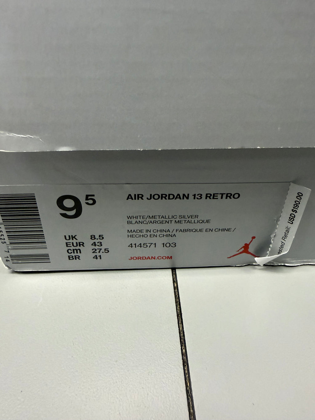 Jordan 13 Retro "Alternate History of Flight" Size 9.5 Preowned