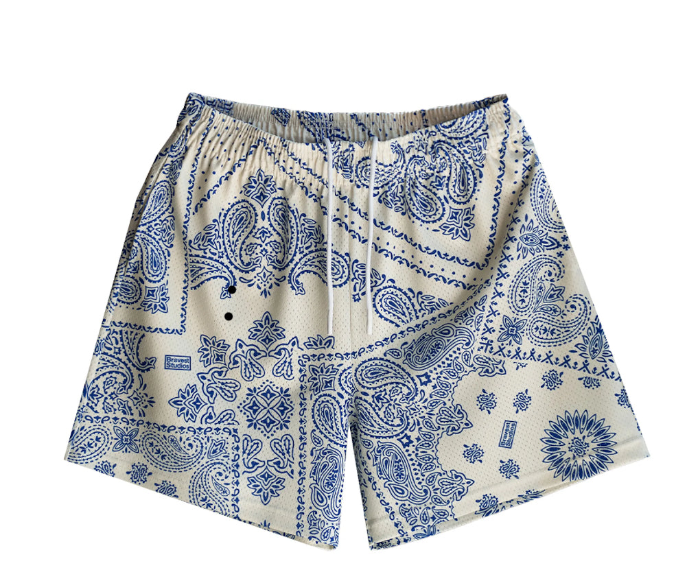 Bravest Studios " Blue Paisley" Shorts