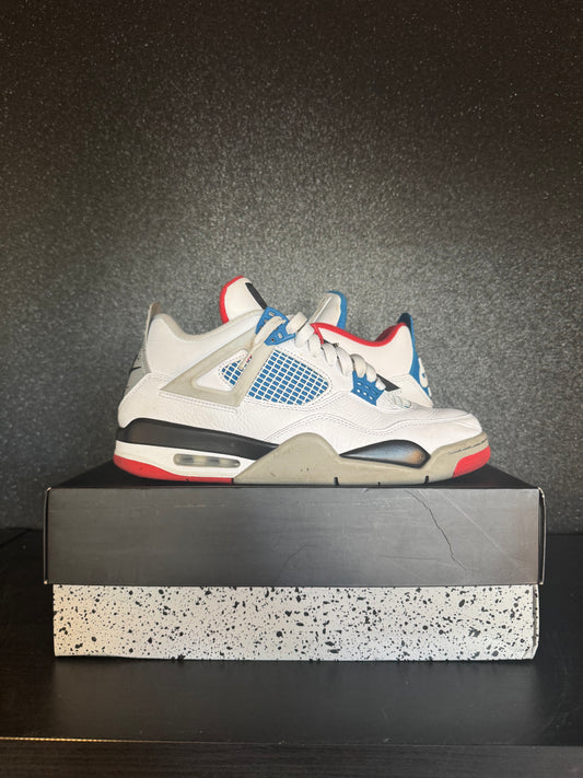 Jordan 4 "What the 4's" Size 10 Preowned with Box