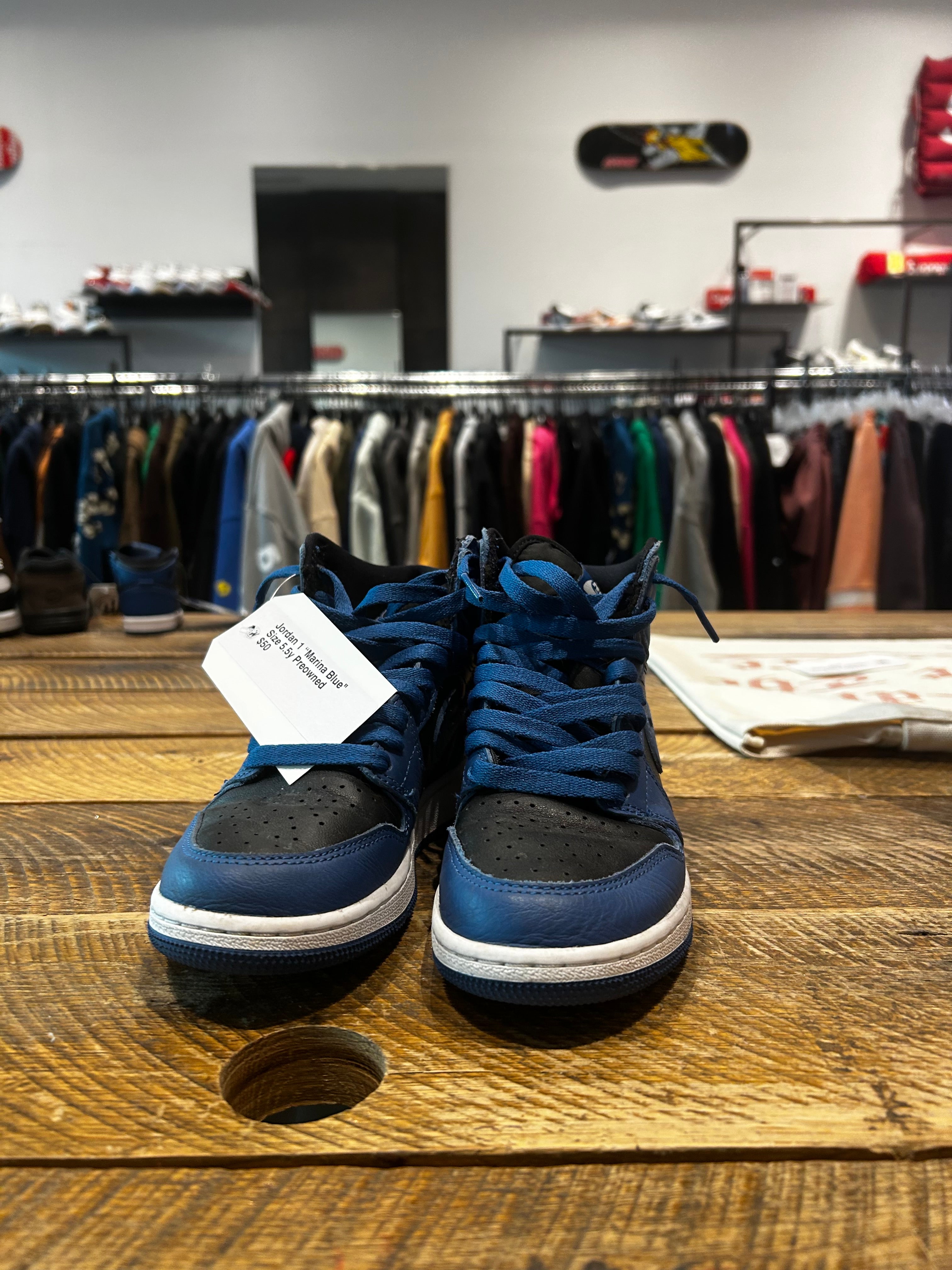 Jordan 1 "Marina Blue" Size 5.5y Preowned