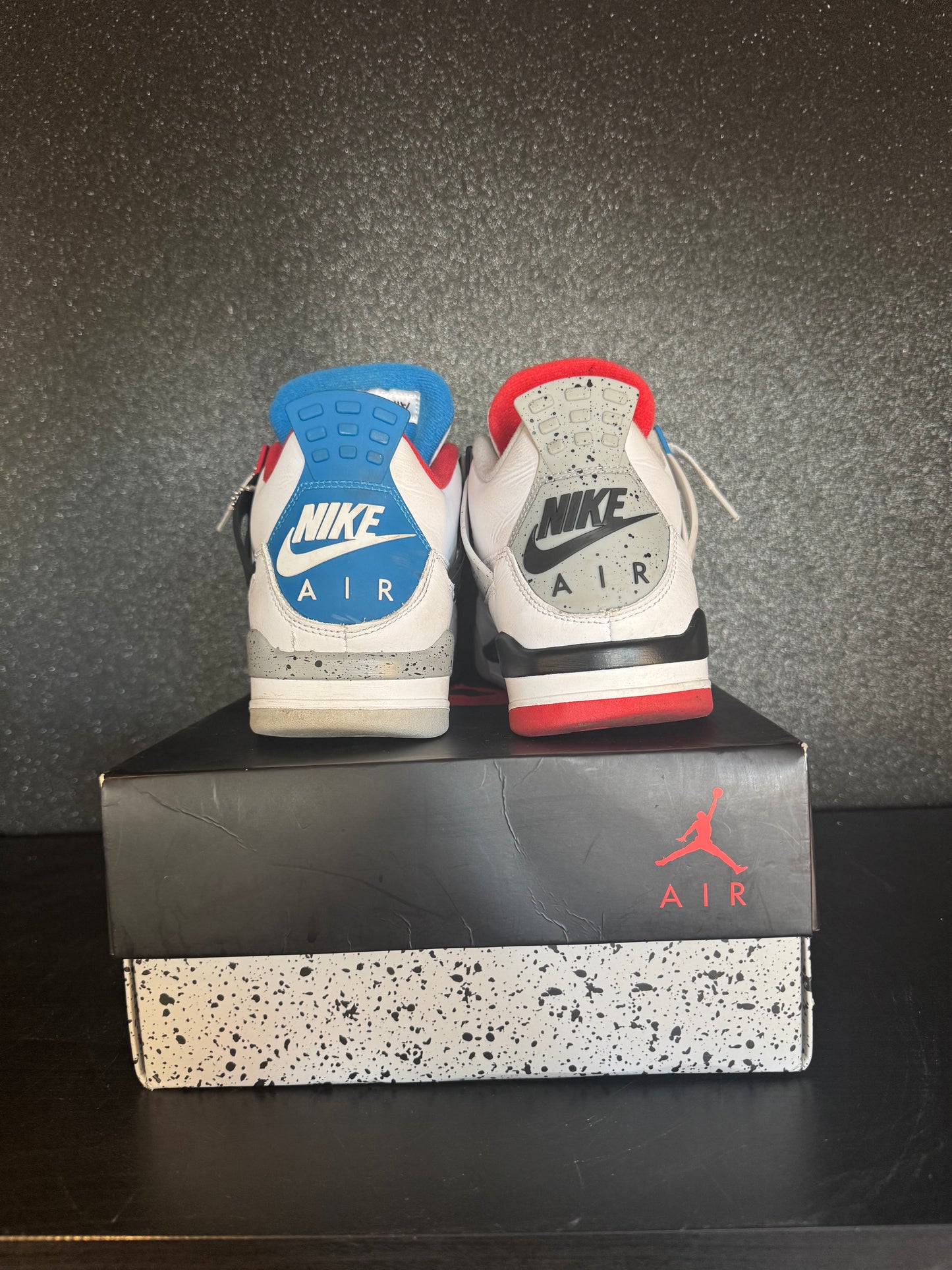Jordan 4 "What the 4's" Size 10 Preowned with Box