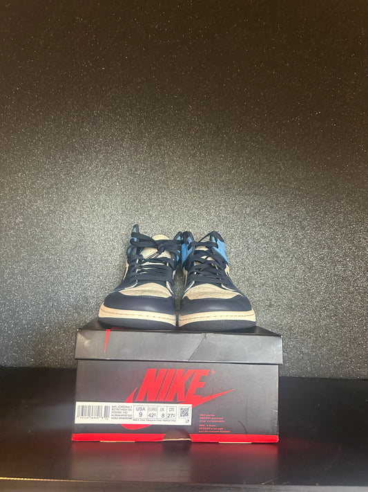 Jordan 1 Retro High Obsidian Size 9 Preowned
