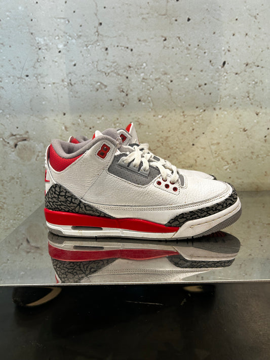 Jordan 3 "Fire Red" Size 6.5y Preowned