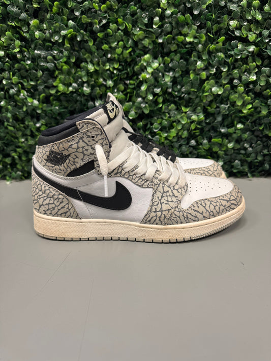 Jordan 1 High "White Cement" Size 7Y / 8.5W Preowned