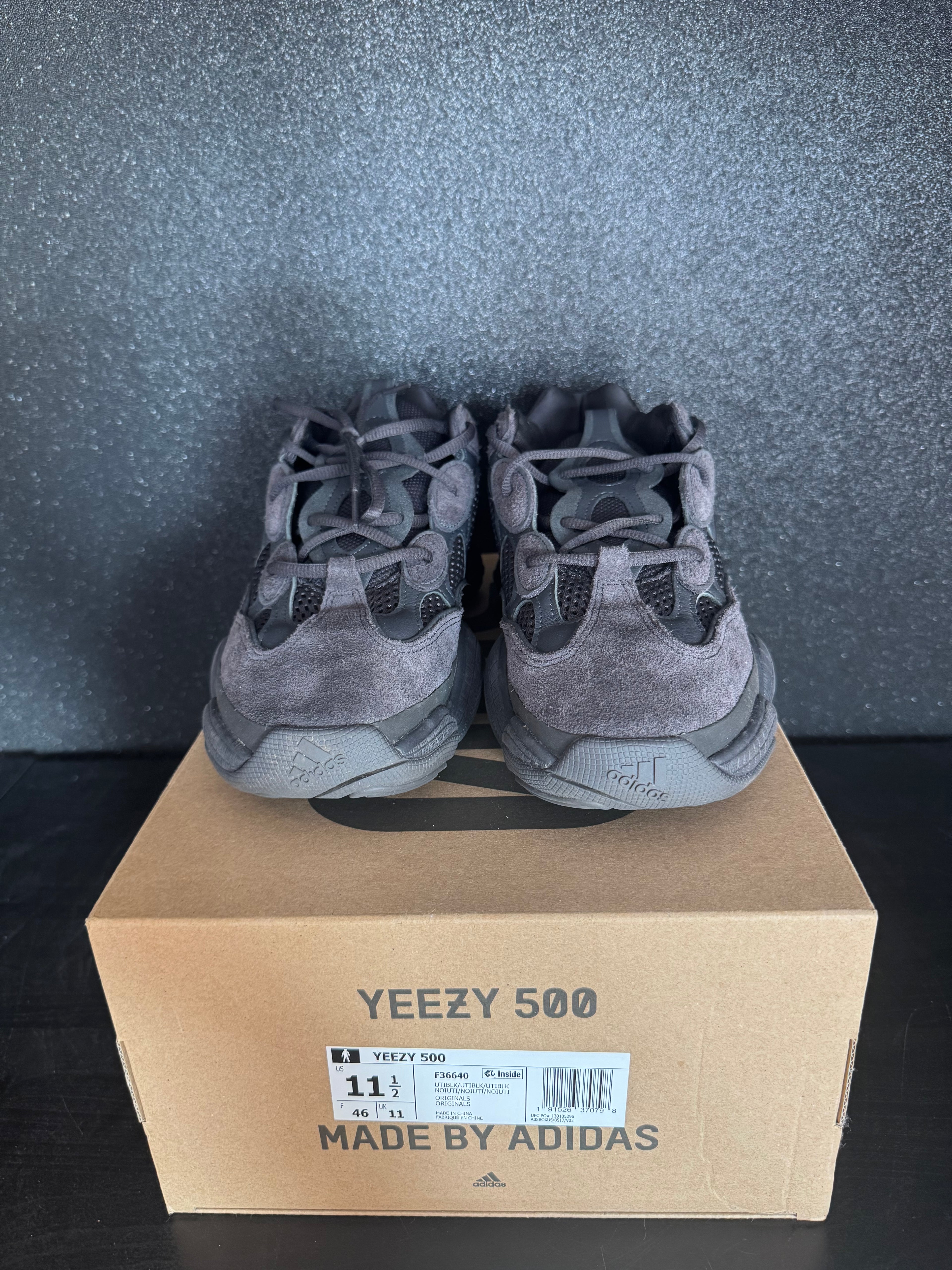 Yeezy 500 Utility Black Size 11.5 Preowned with Box