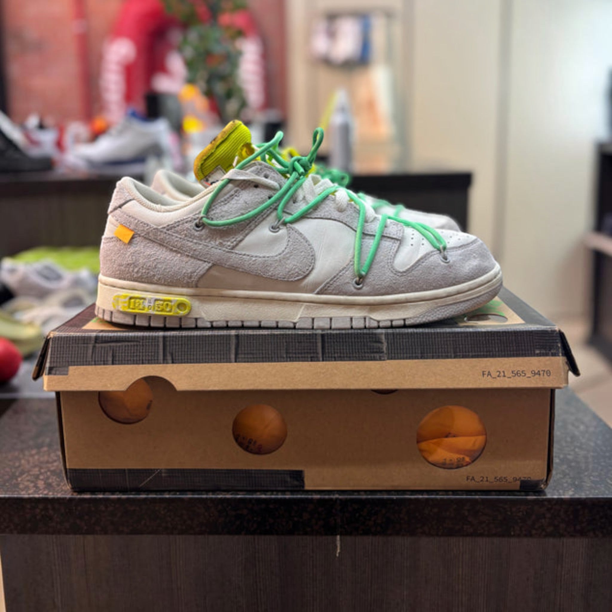 Nike Dunk Low "Off White Lot 14" Preowned Size 13