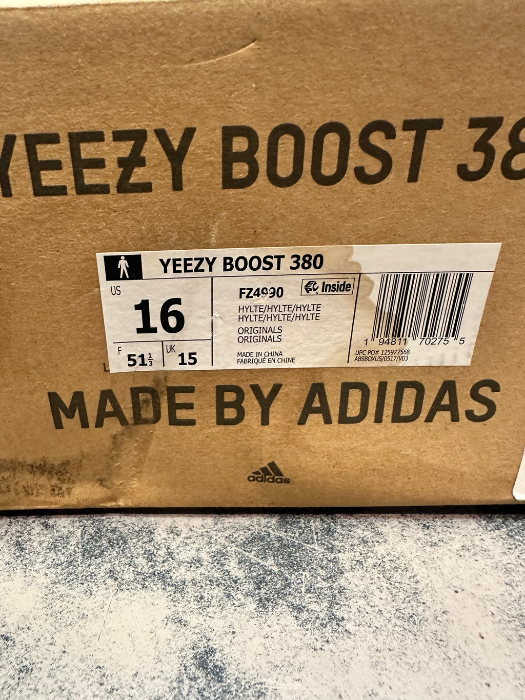 Yeezy Boost 380 "Hylte" Size 16 Preowned