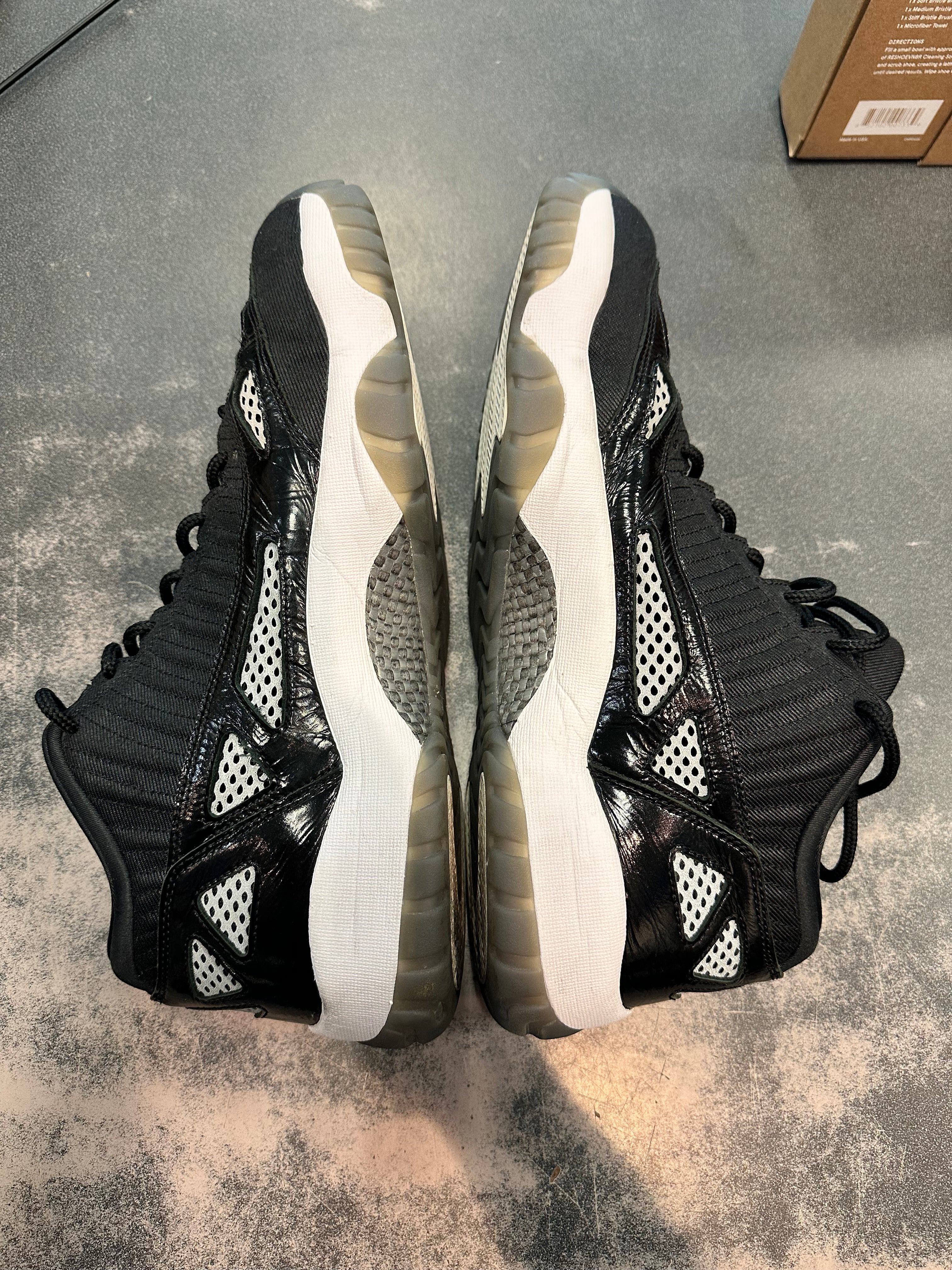 Jordan 11 Retro Low IE "Craft Black White" Size 15 Preowned