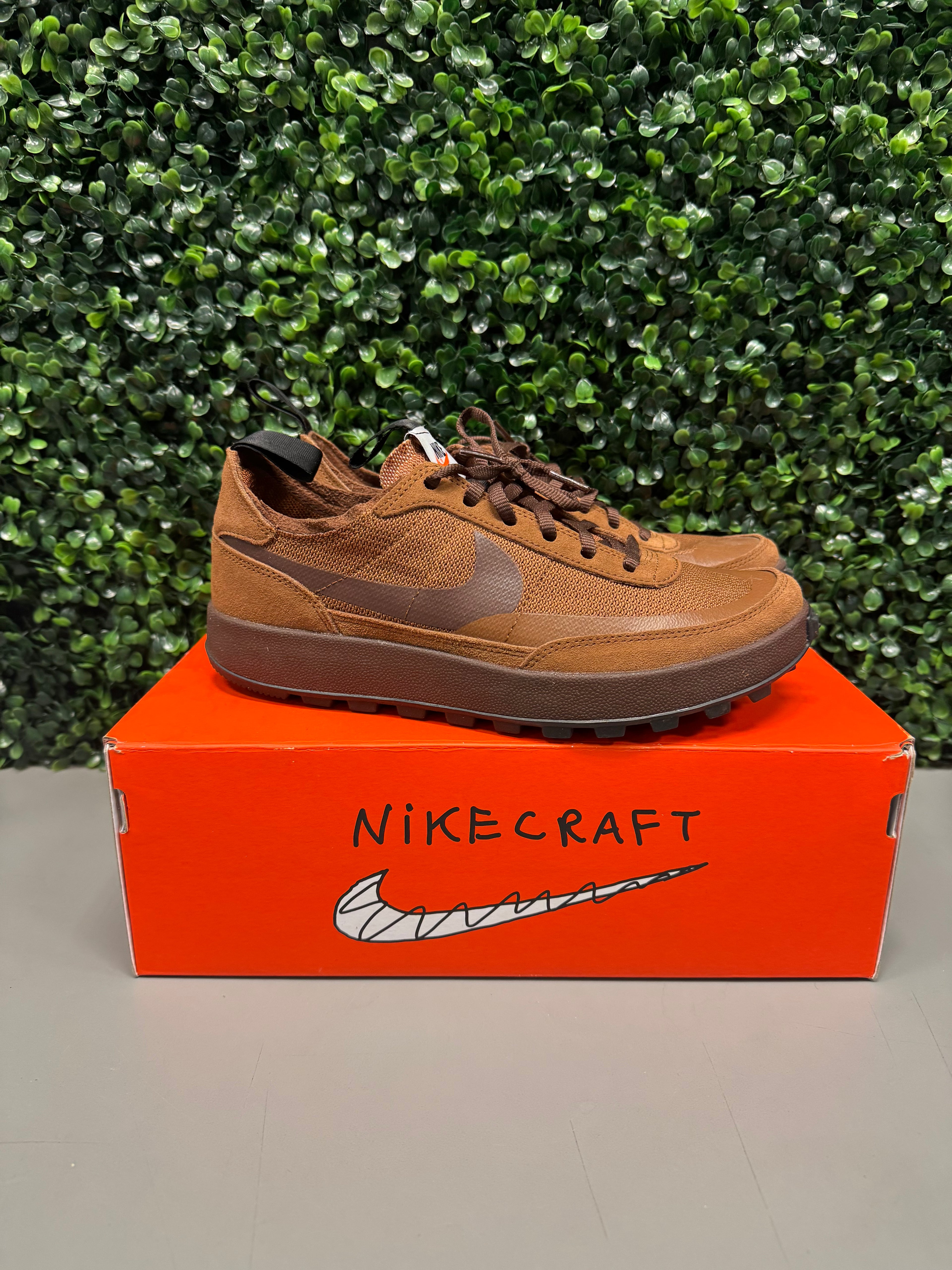 NikeCraft General Purpose Shoe Tom Sachs Field Brown Size 7.5M Preowned