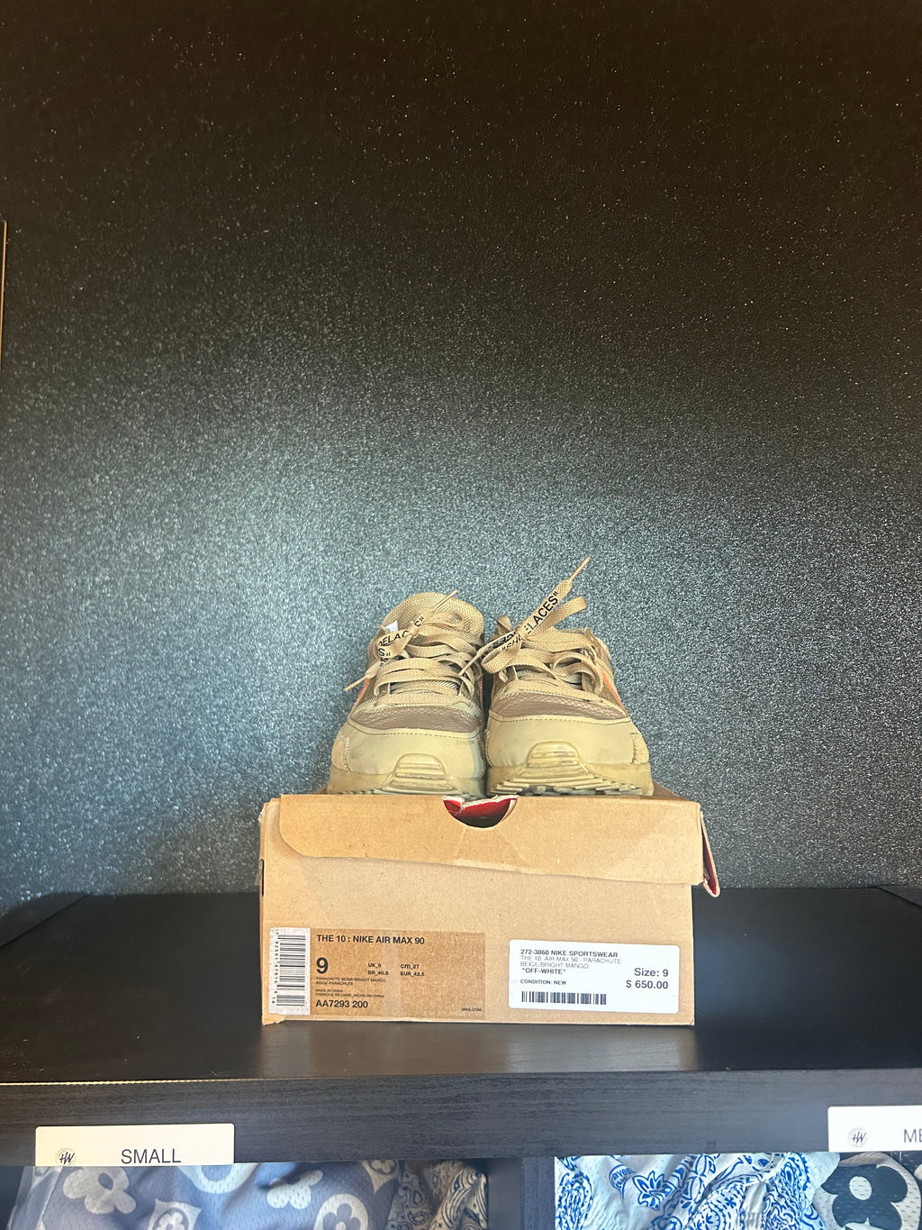 Nike Air Max 90 Off-White Desert Ore Size 9 Preowned