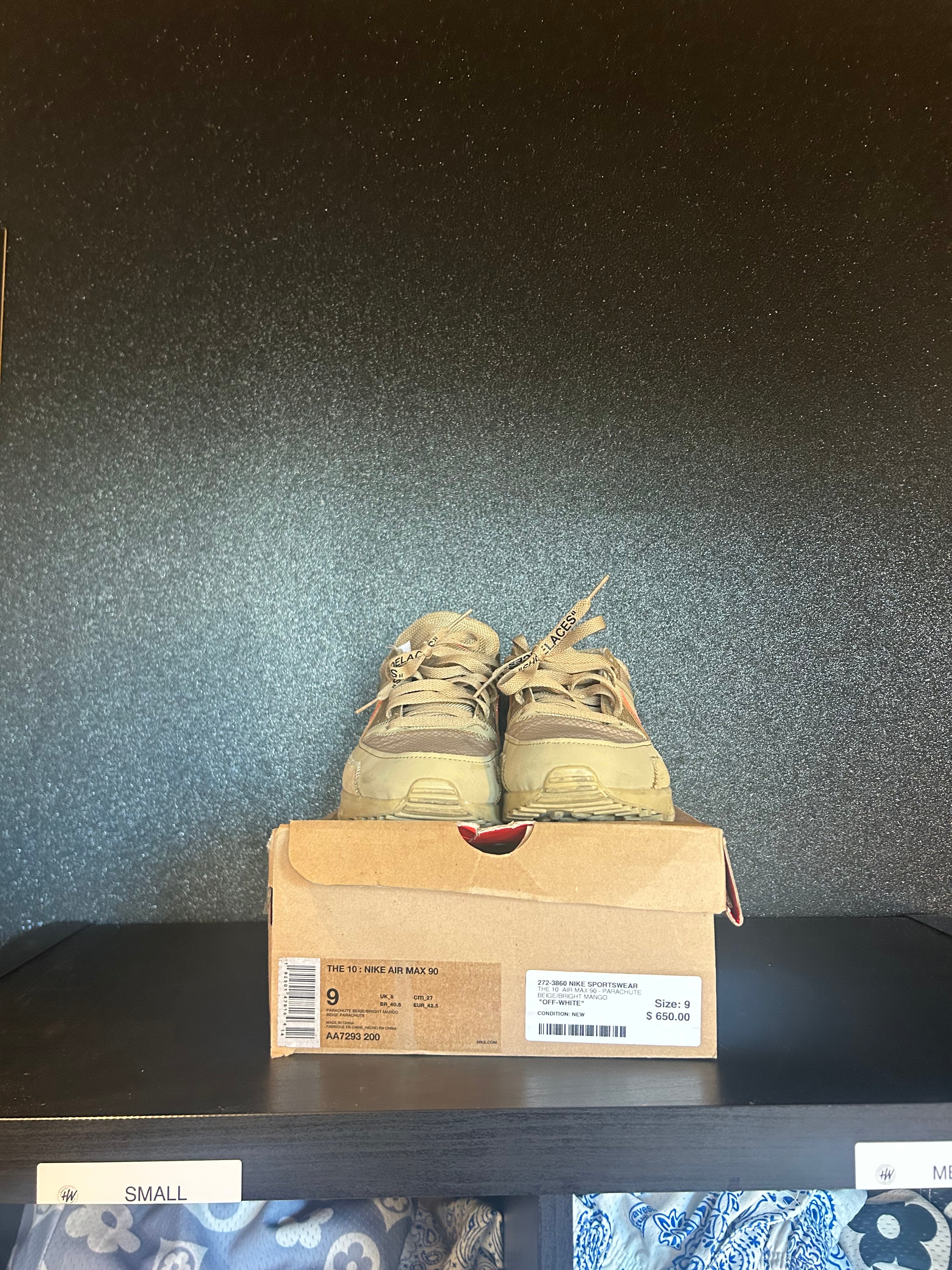Nike Air Max 90 Off-White Desert Ore Size 9 Preowned
