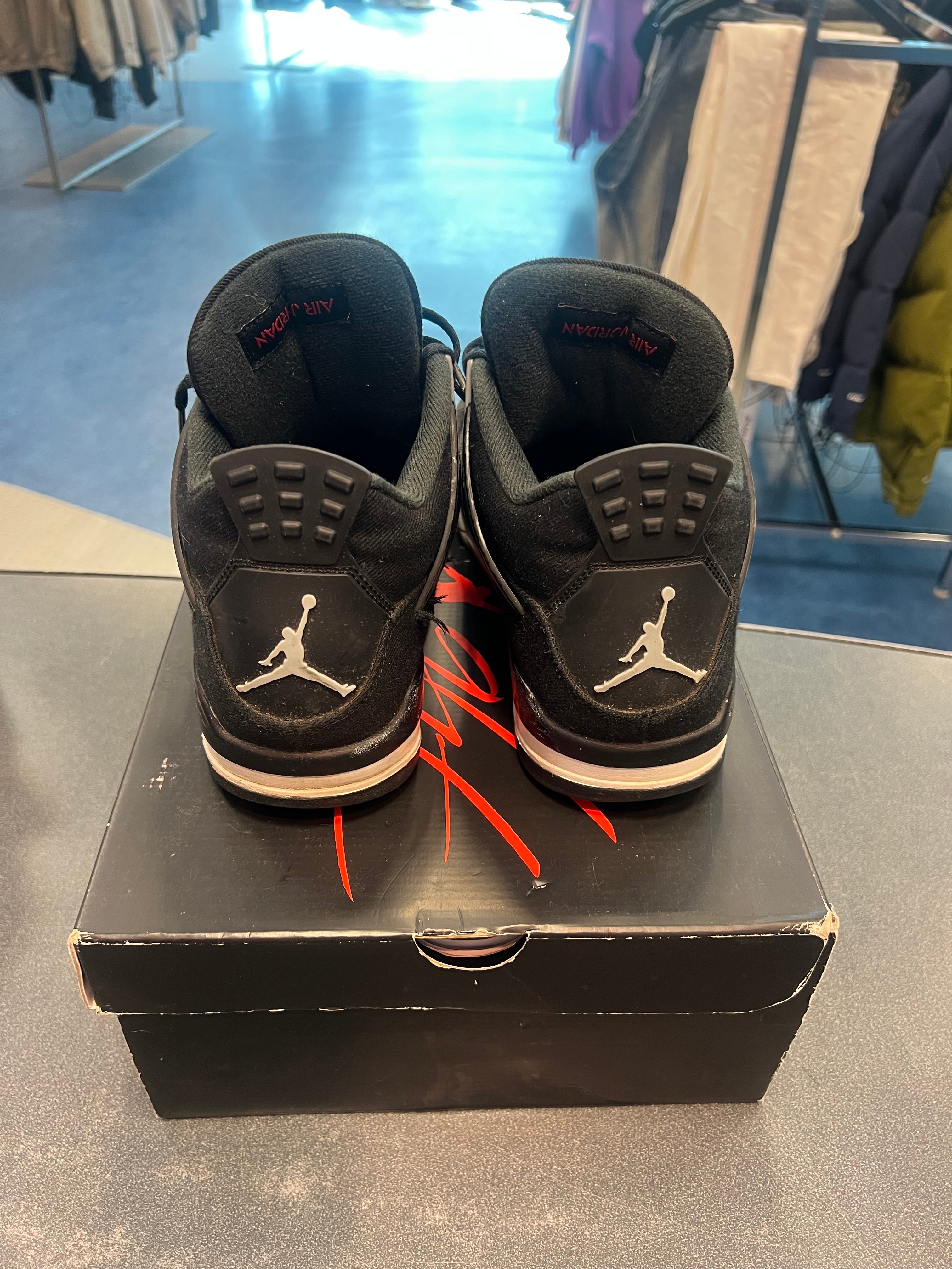 Air Jordan 4 Black Canvas Size 10M Pre-owned