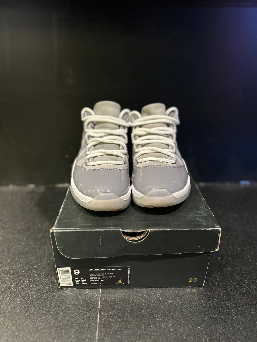 Jordan 11 Low "Cool Grey" Size 9 Preowned With Box
