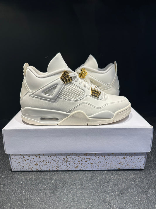 Jordan 4 "Metallic Gold" Size 11w/9.5m Preowned With Box