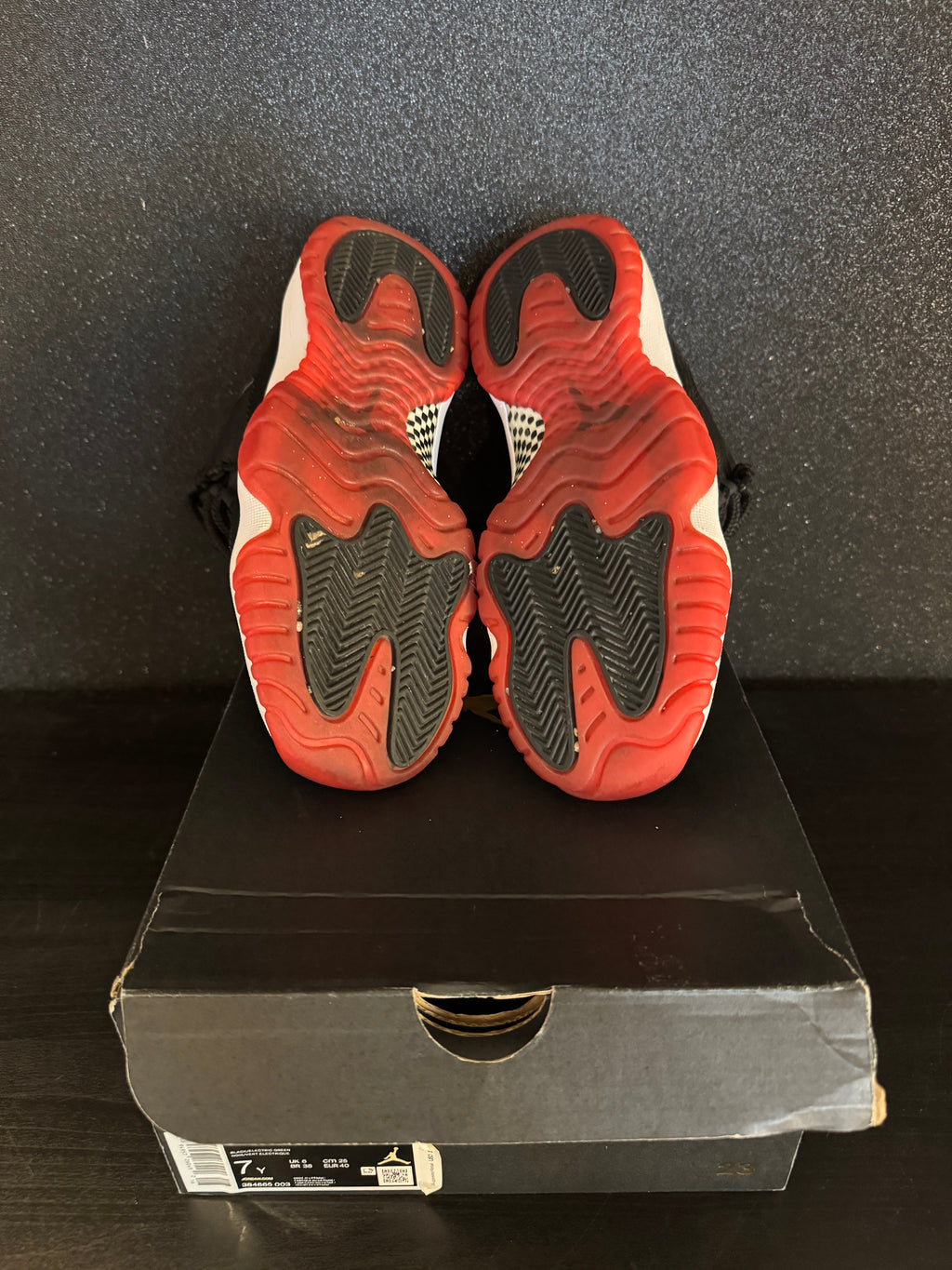 Jordan 11 (GS) 'Bred' Size 7Y Preowned with box