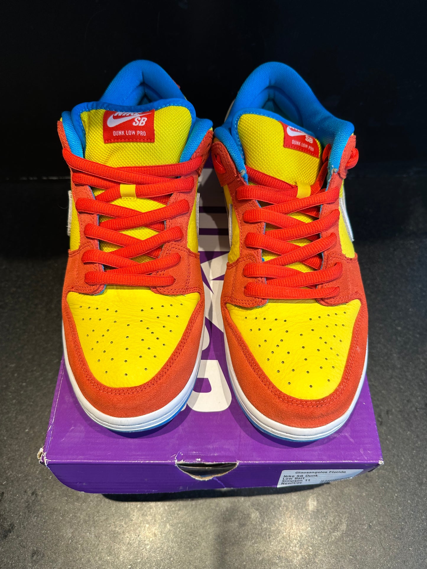 Nike SB Dunk Low "Bart Simpson" Preowned Size 11 with box