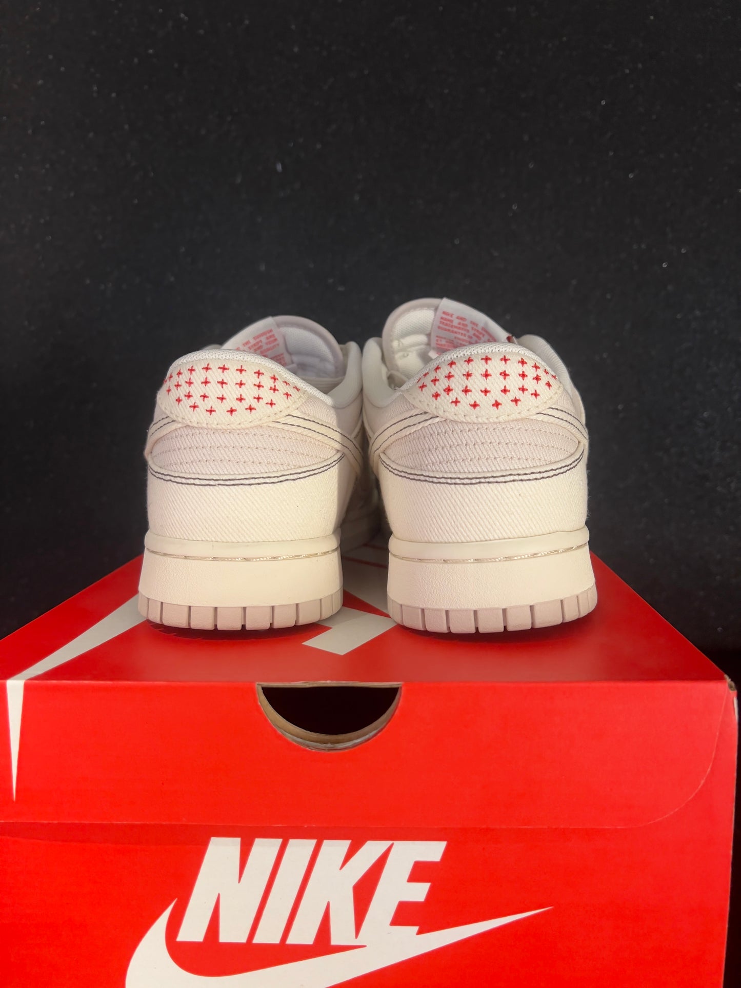 Nike Dunk Low Light Orewood Brown Sashiko Pre Owned size 9.5