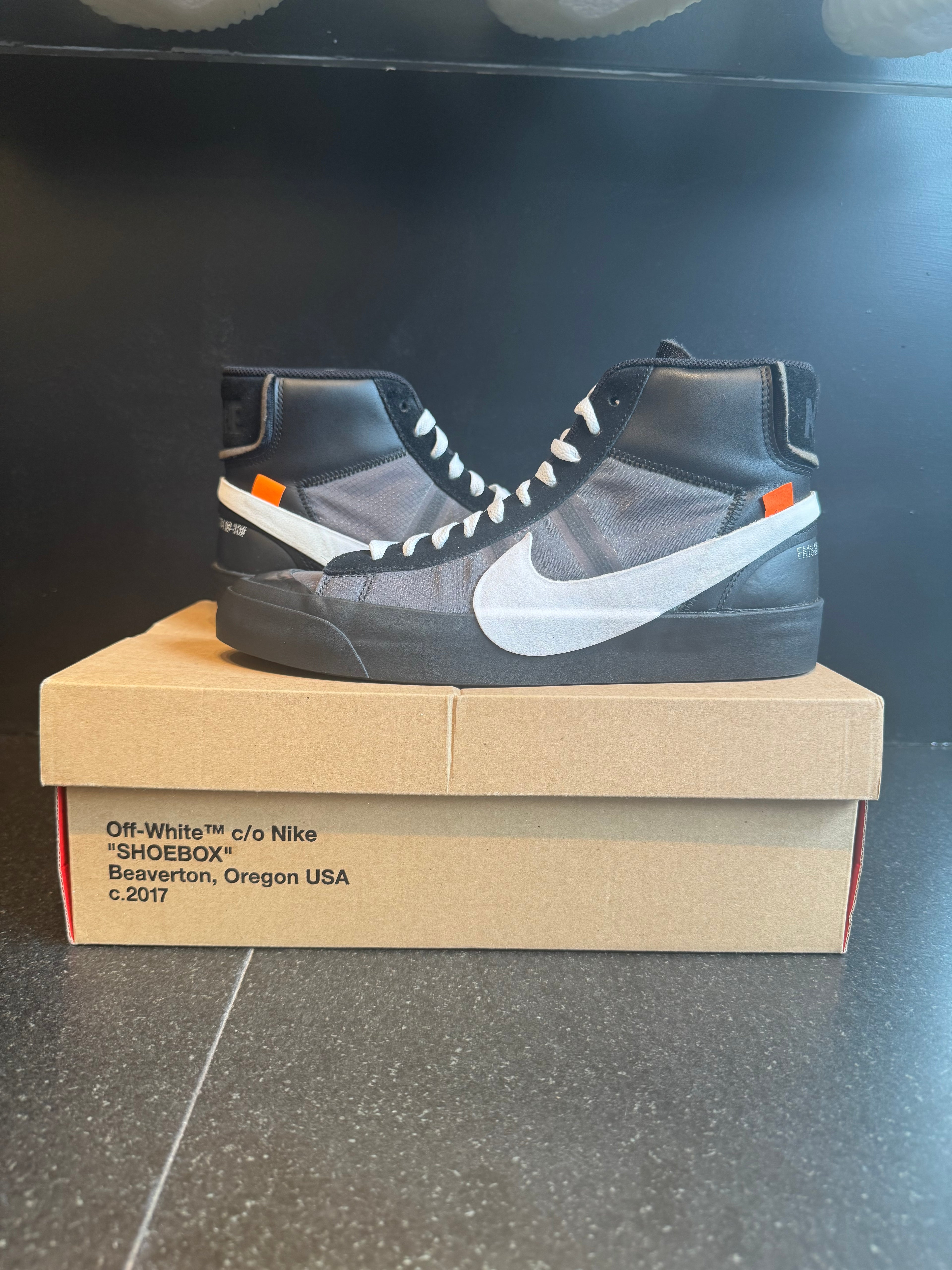 Nike Blazer Mid Off-White Grim Reaper Size 9 Preowned with box