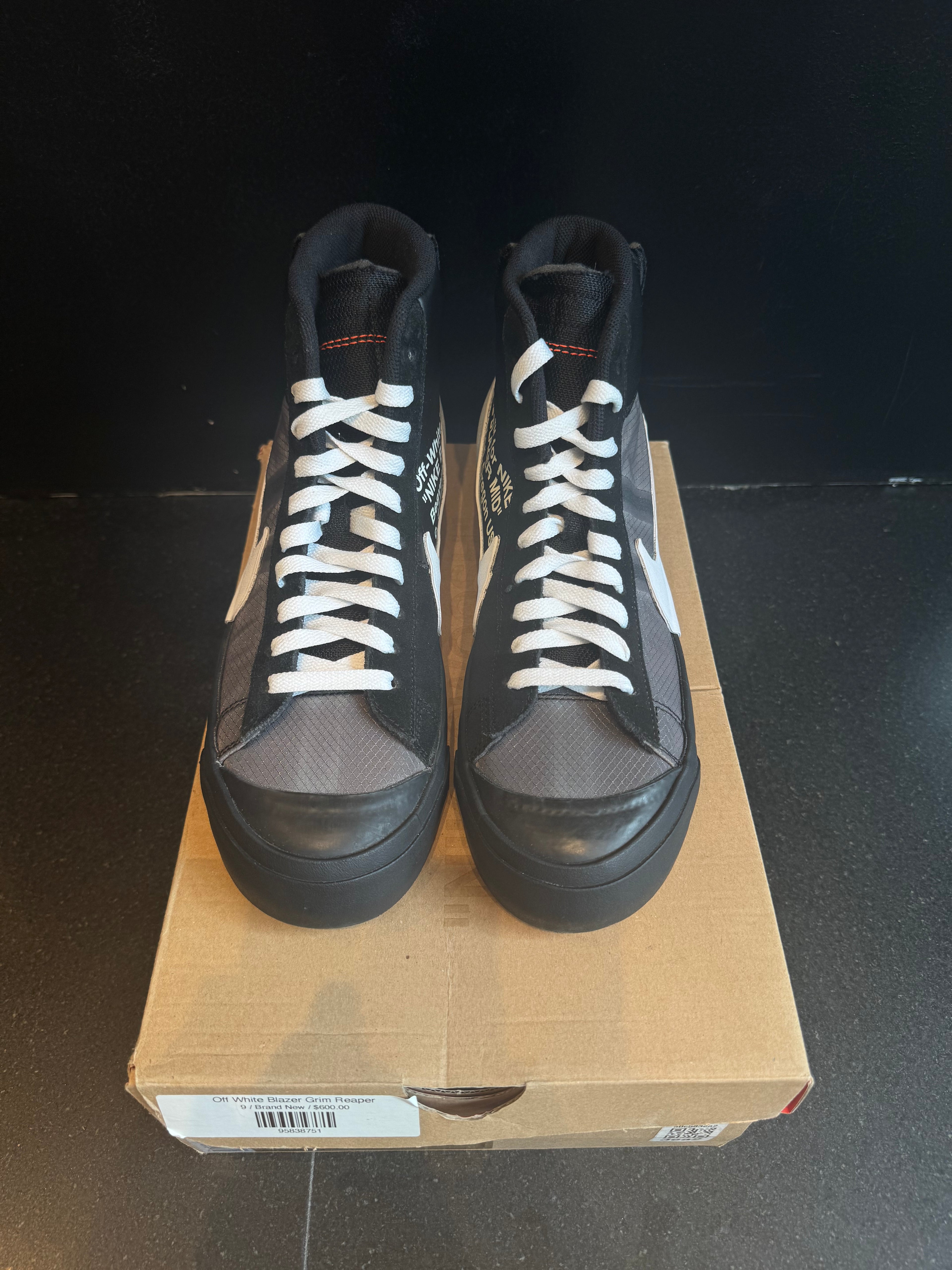 Nike Blazer Mid Off-White Grim Reaper Size 9 Preowned with box