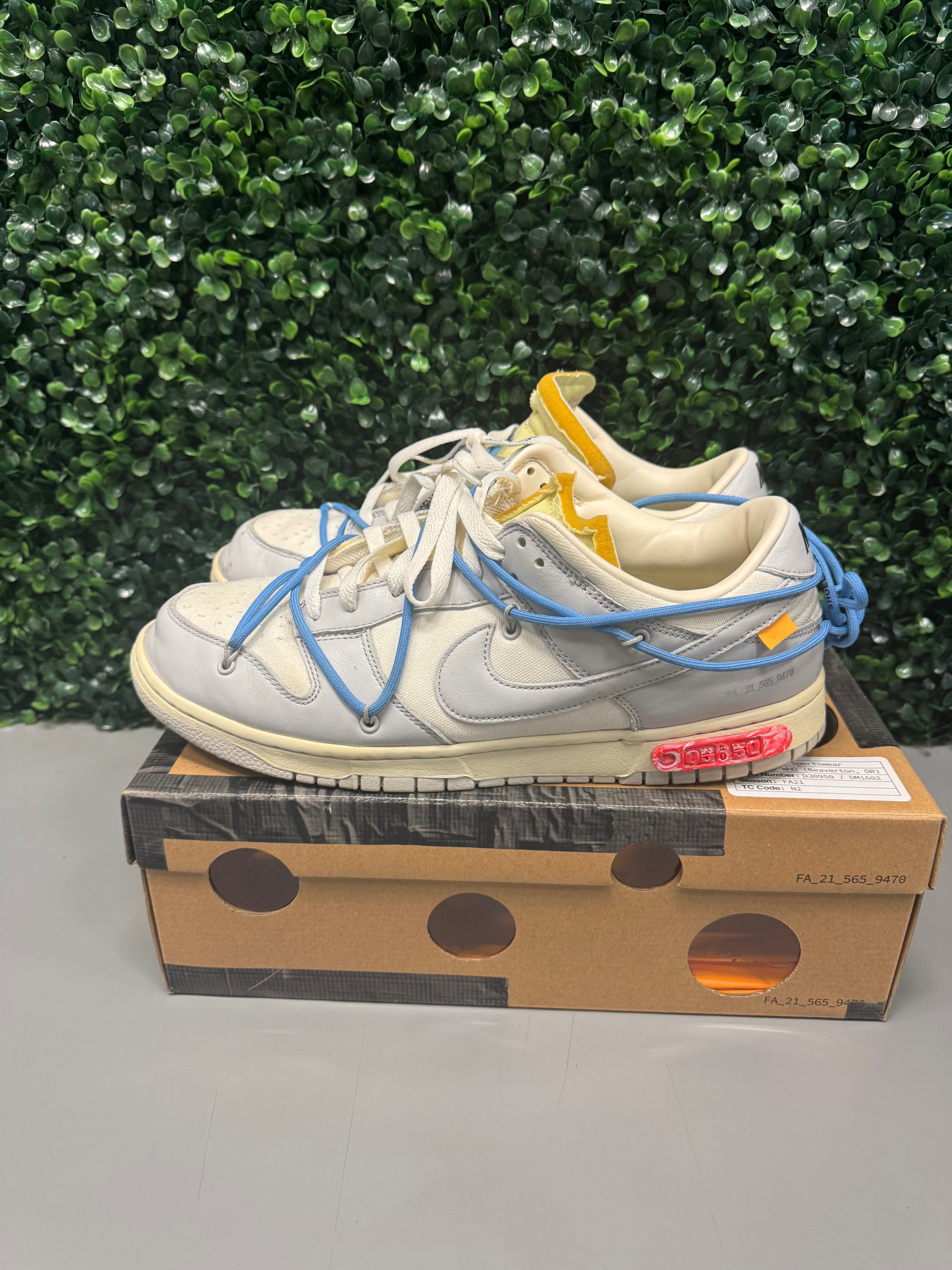 Nike Dunk Low "Off-White Lot 5" Size 12 Preowned