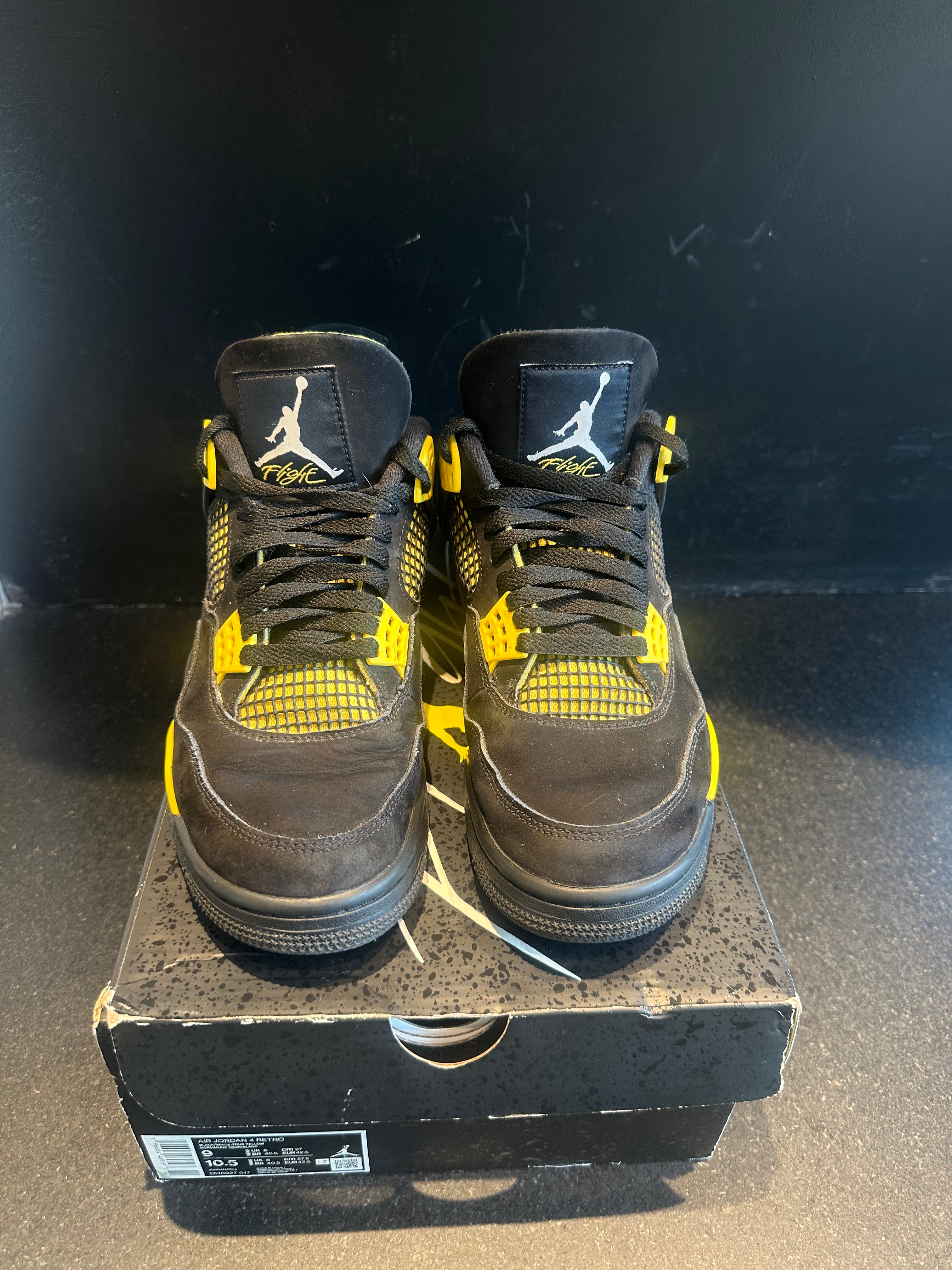 Jordan 4 Retro "Yellow Thunder" size 9 preowned