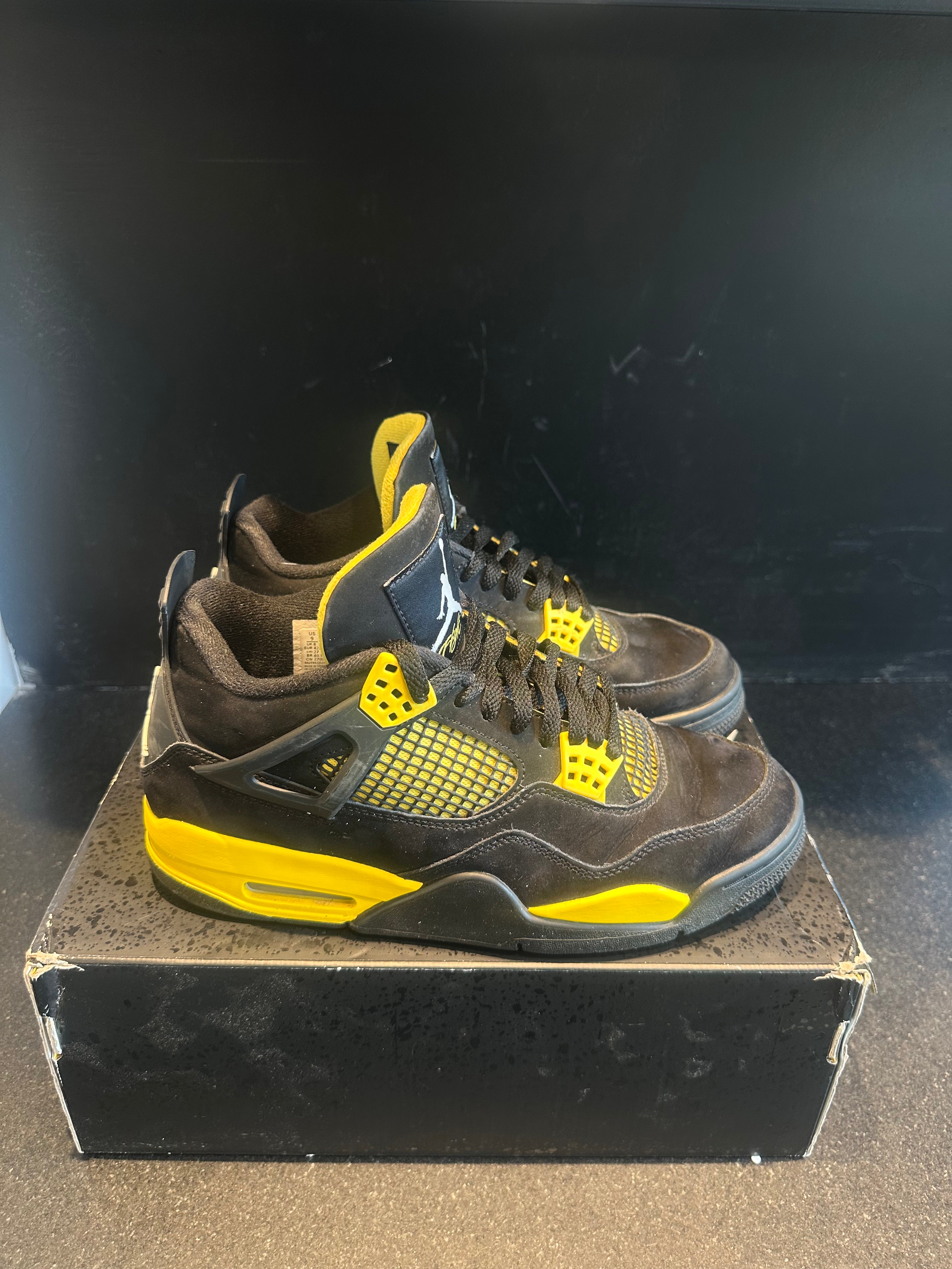 Jordan 4 Retro "Yellow Thunder" size 9 preowned