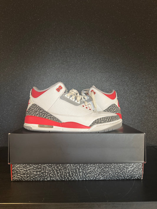 Jordan 3 'Fire Red 2022' Size 11 Preowned with box