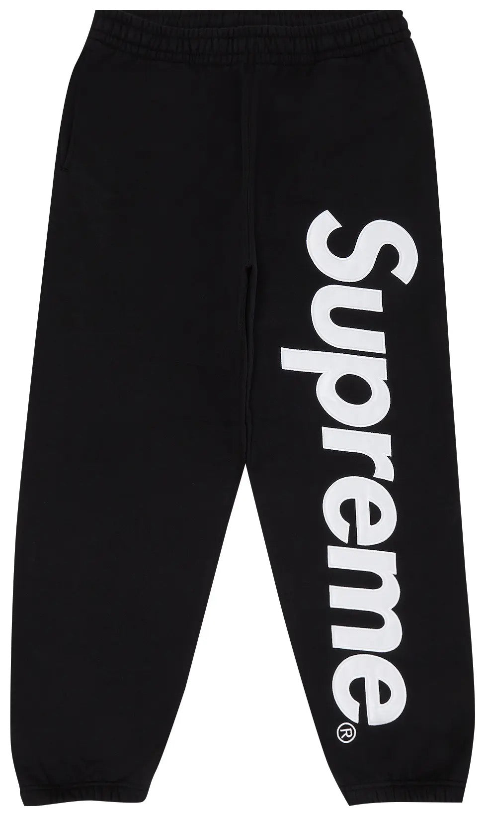 Supreme Satin Appliqué Sweatpant 'Black'