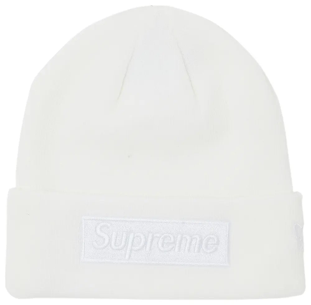 Supreme x New Era Box Logo Beanie (FW23) 'White'