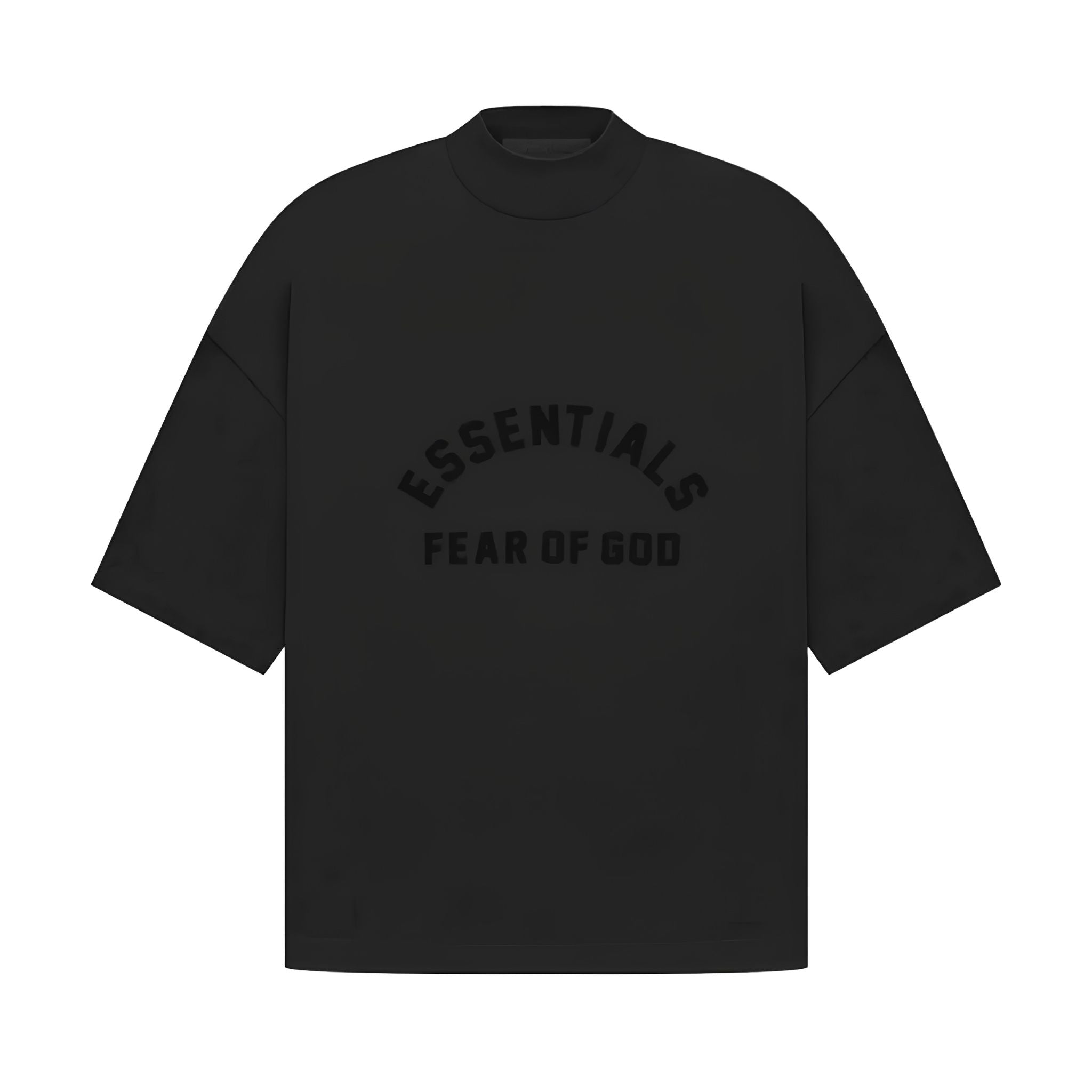 Essentials Black Bonded T-Shirt (Jet Black)